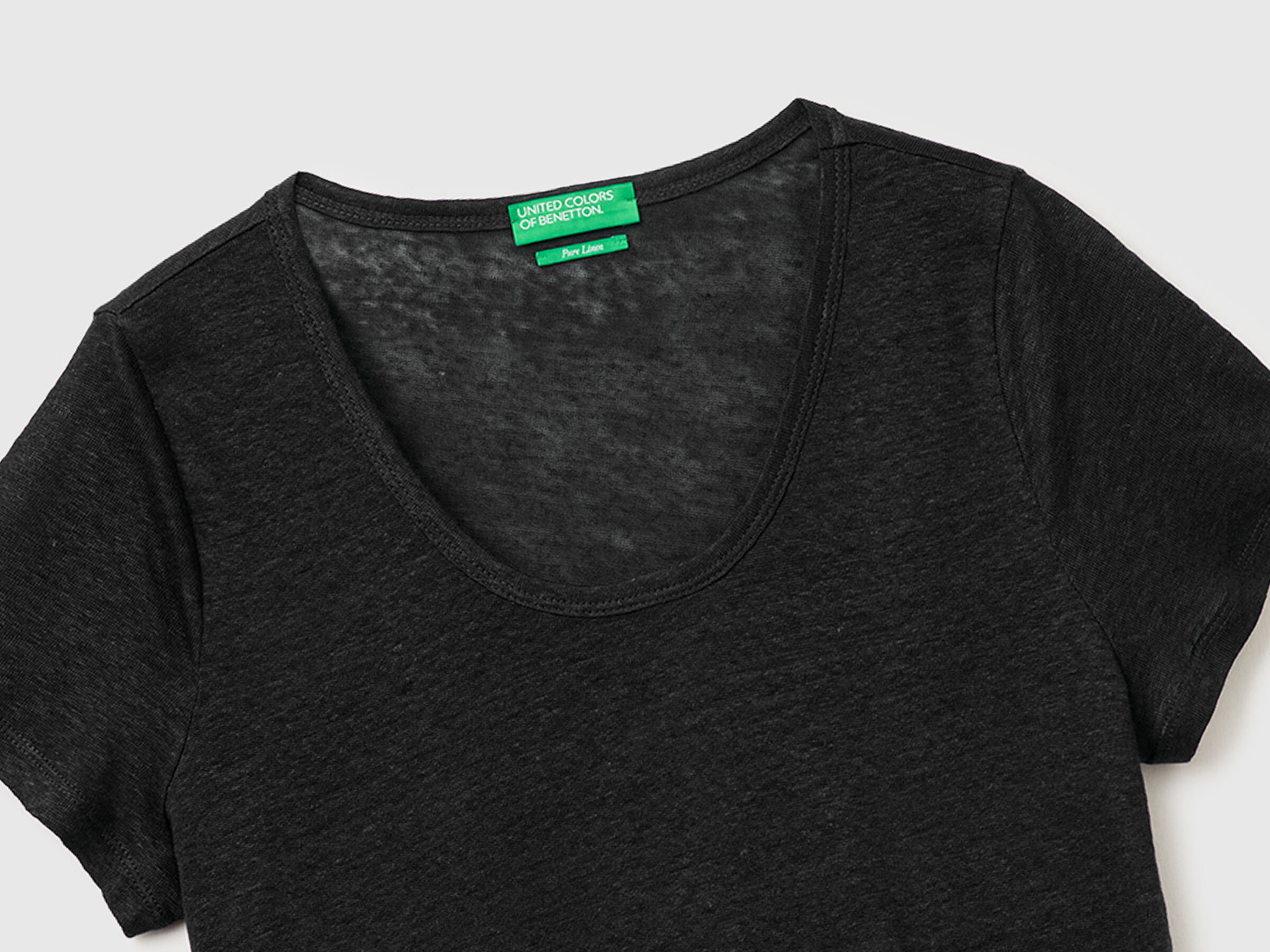 T-shirt à col rond en pur lin – Image 3