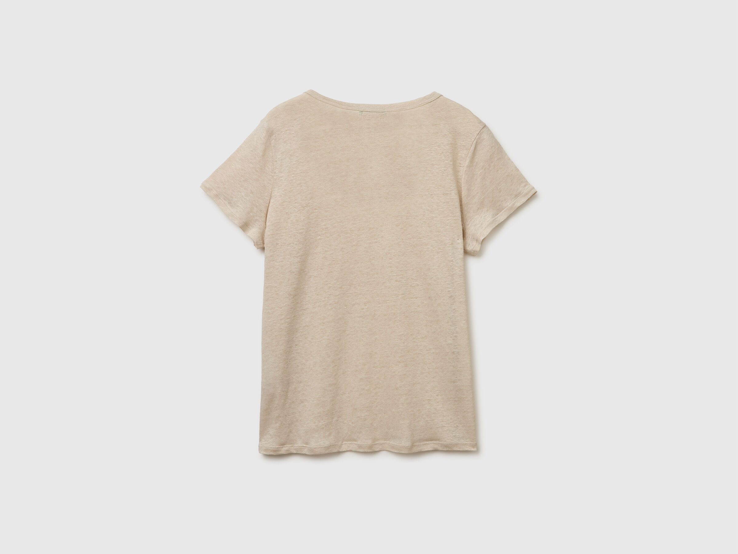 T-shirt à col rond en pur lin – Image 2