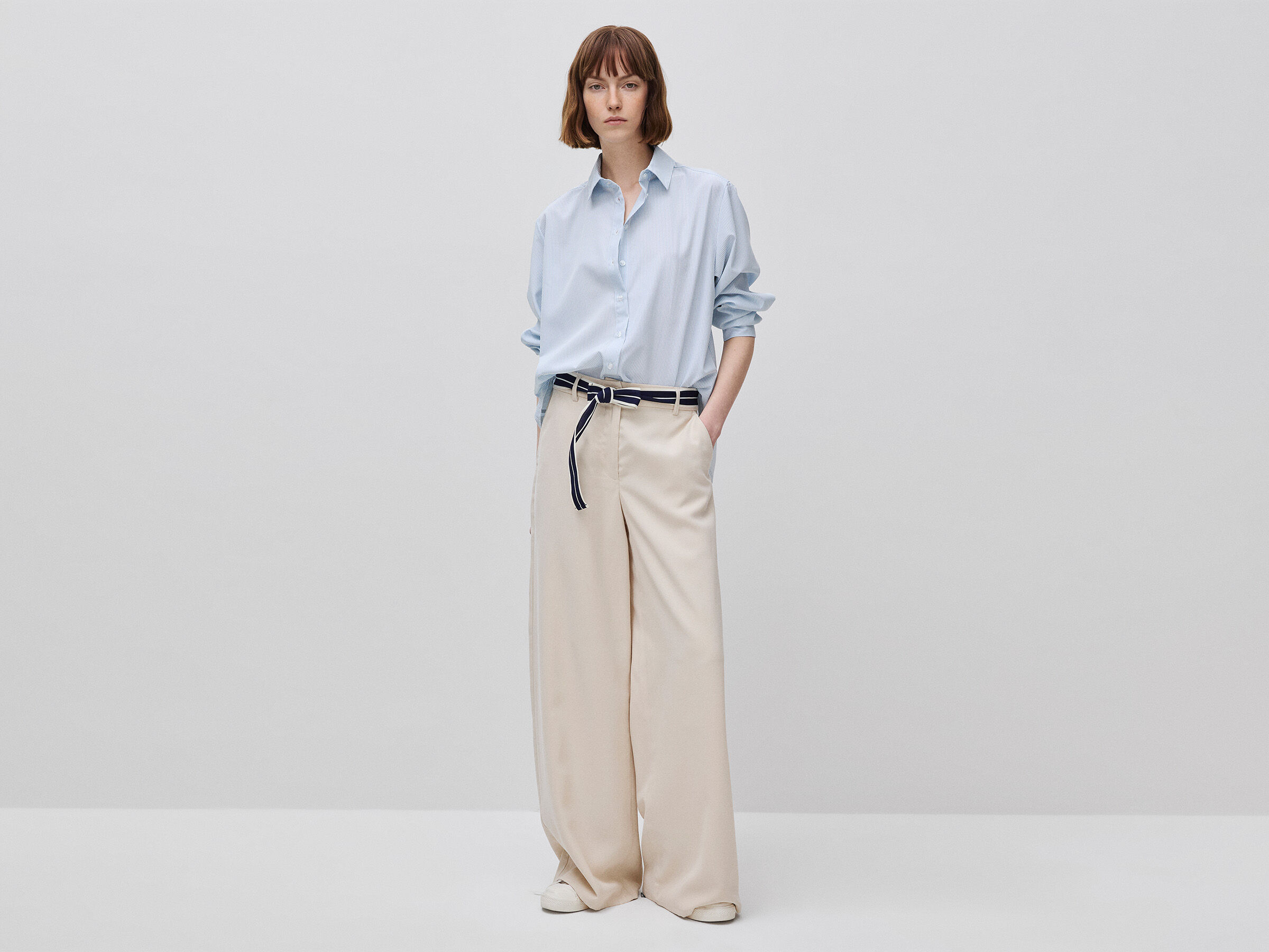Pantalon avec ceinture rayée – Image 3