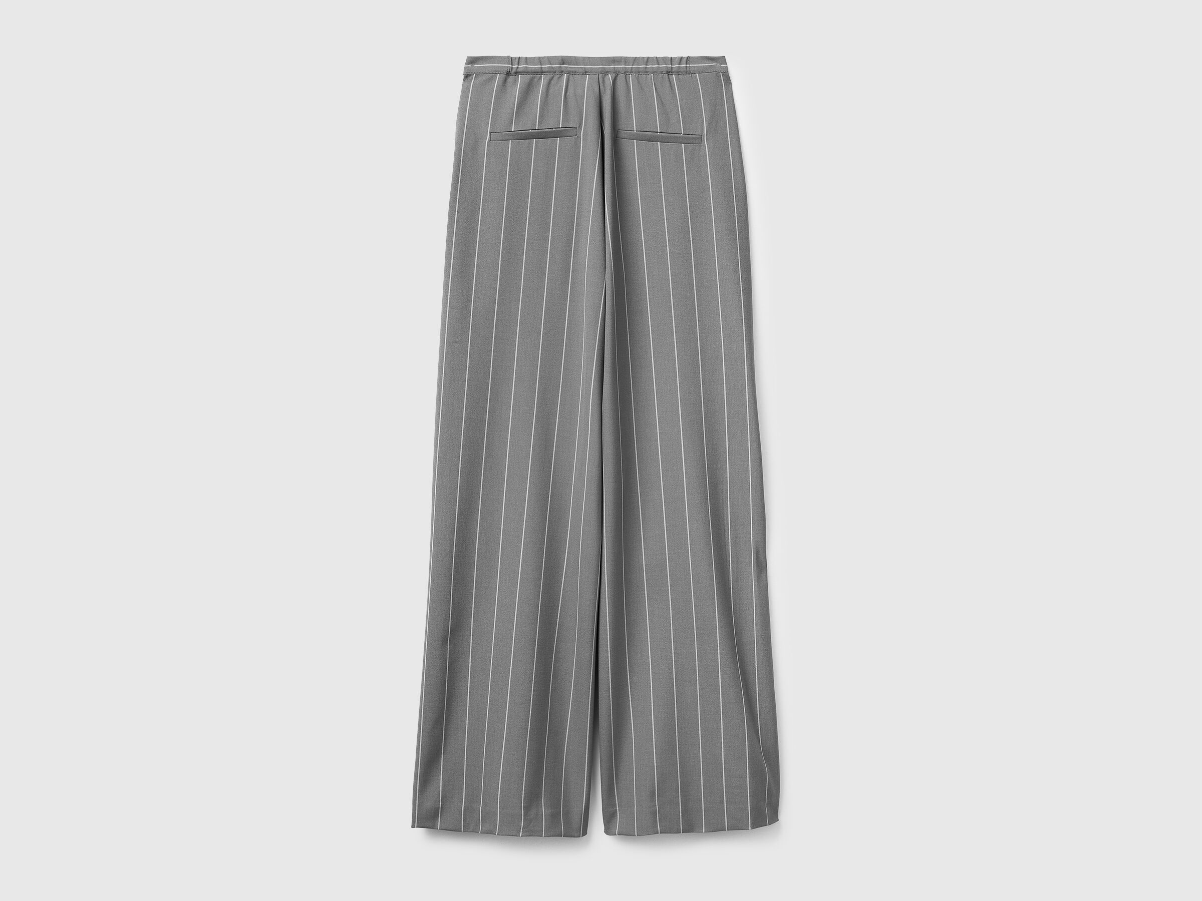 Pantalon à rayures fines à jambes larges – Image 2