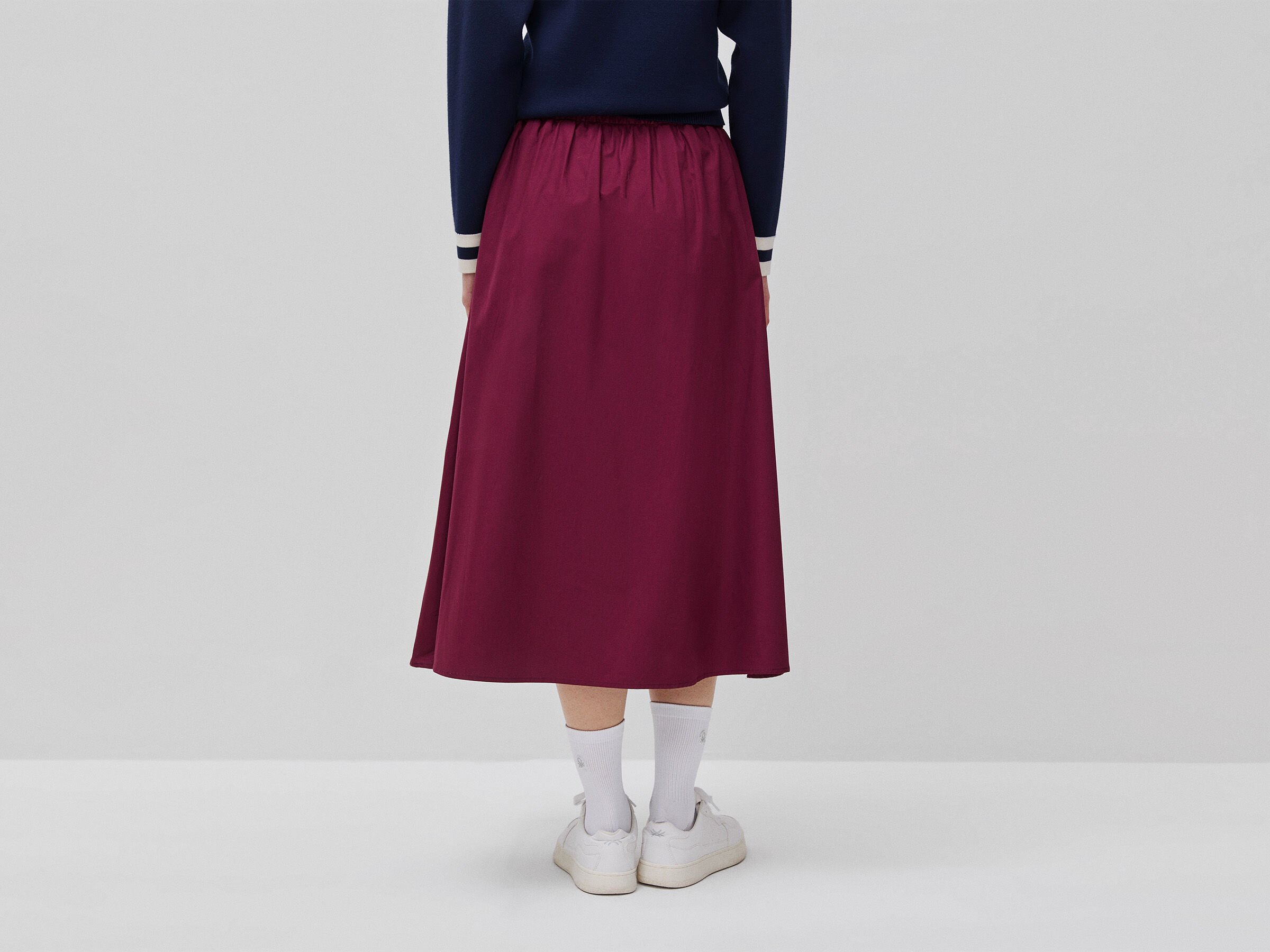 Jupe midi à taille agrafe – Image 2