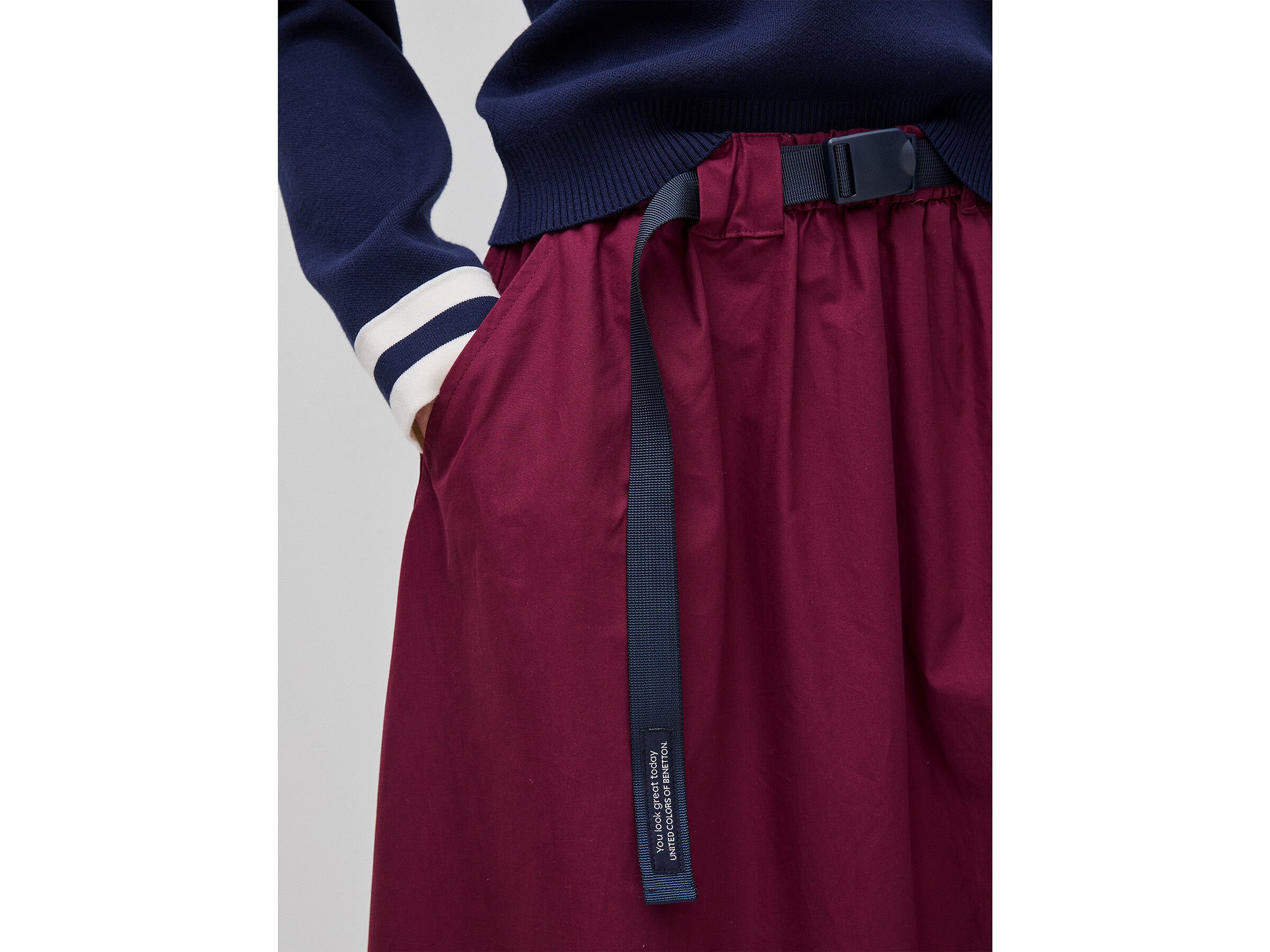 Jupe midi à taille agrafe – Image 4