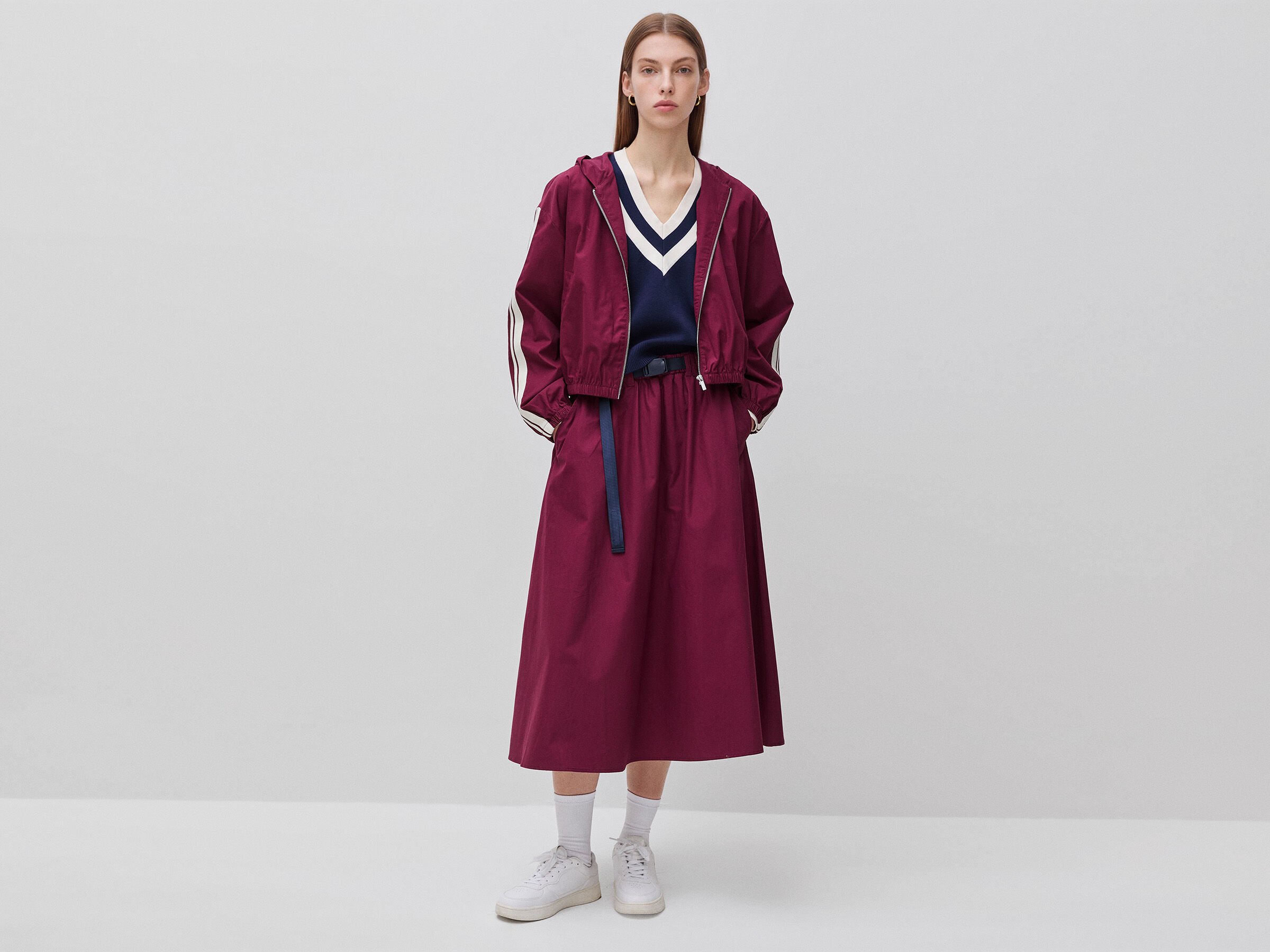 Jupe midi à taille agrafe – Image 3