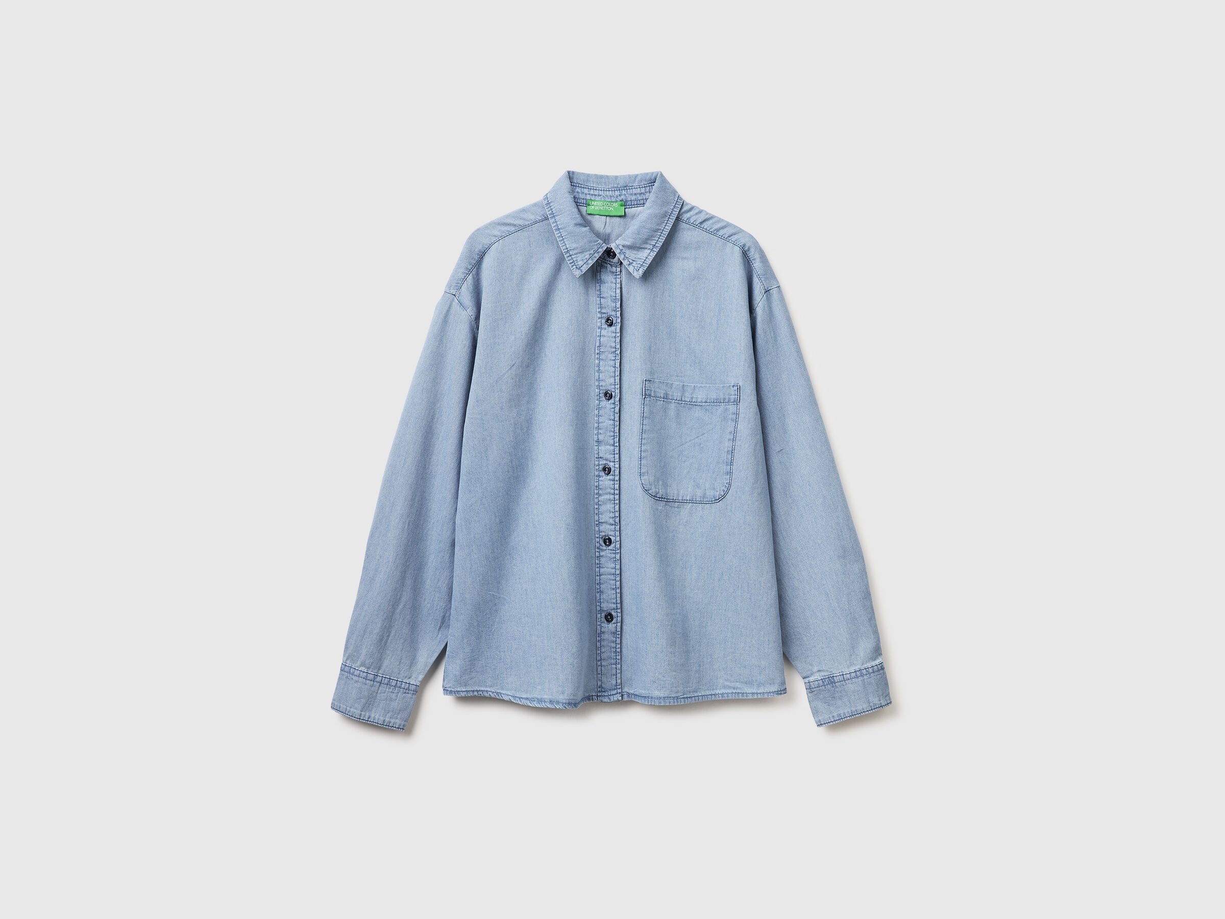 Chemise courte en chambray Chemise courte en chambray