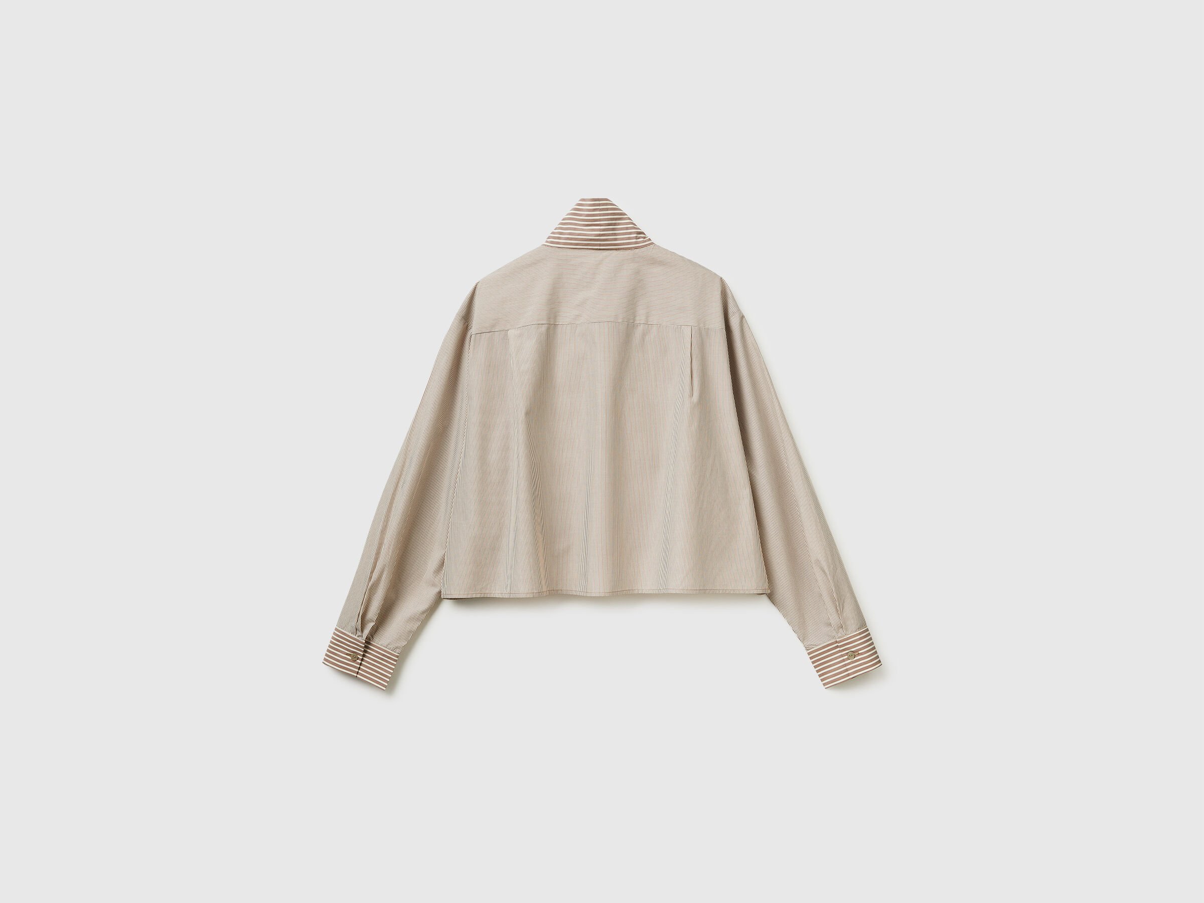 Chemise courte rayée avec nœud – Image 2