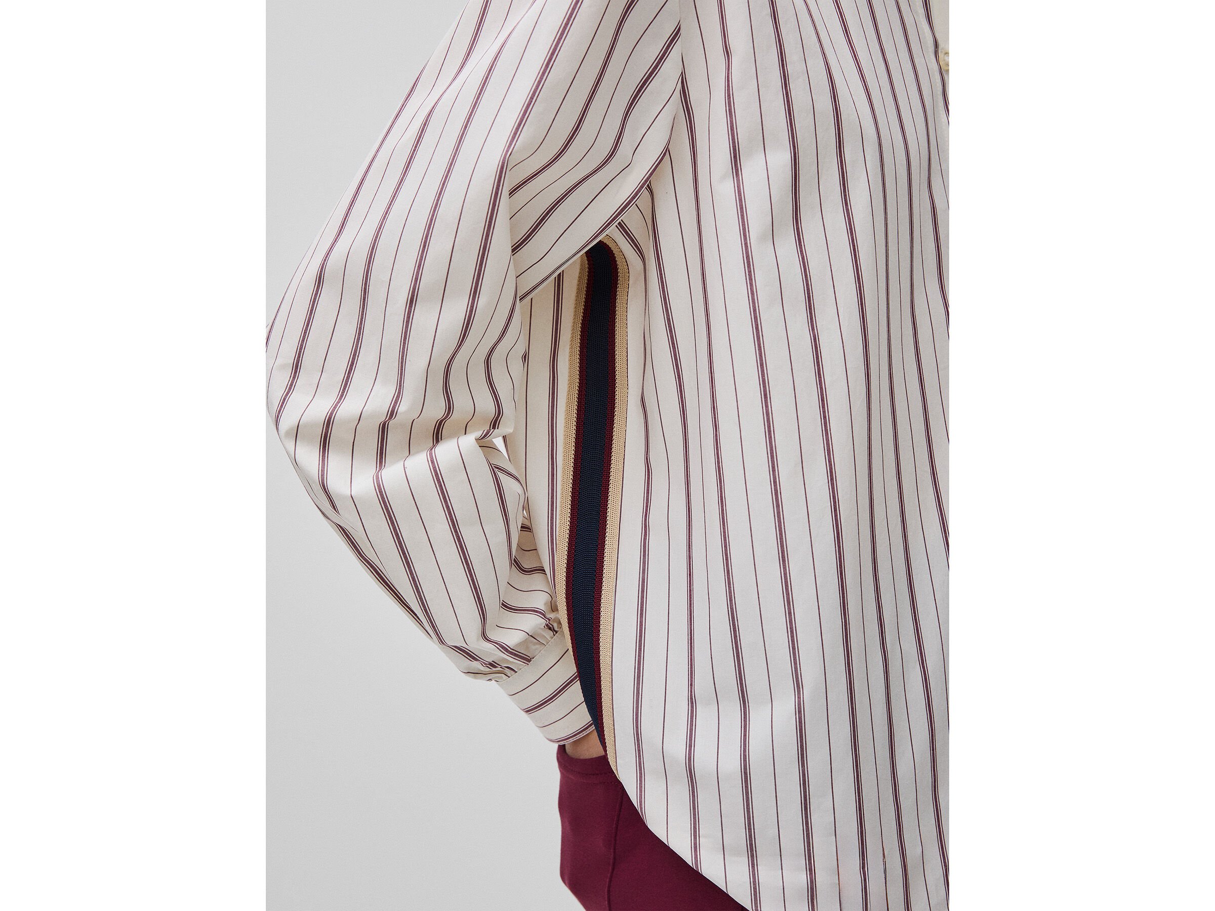 Chemise rayée avec bande latérale – Image 4