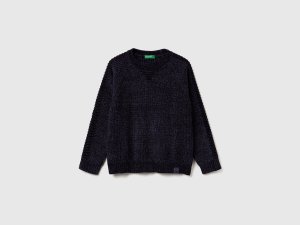 Pull ras du cou en chenille Pull ras du cou en chenille