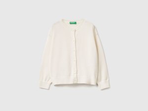 Cardigan à col rond en pur coton Cardigan à col rond en pur coton