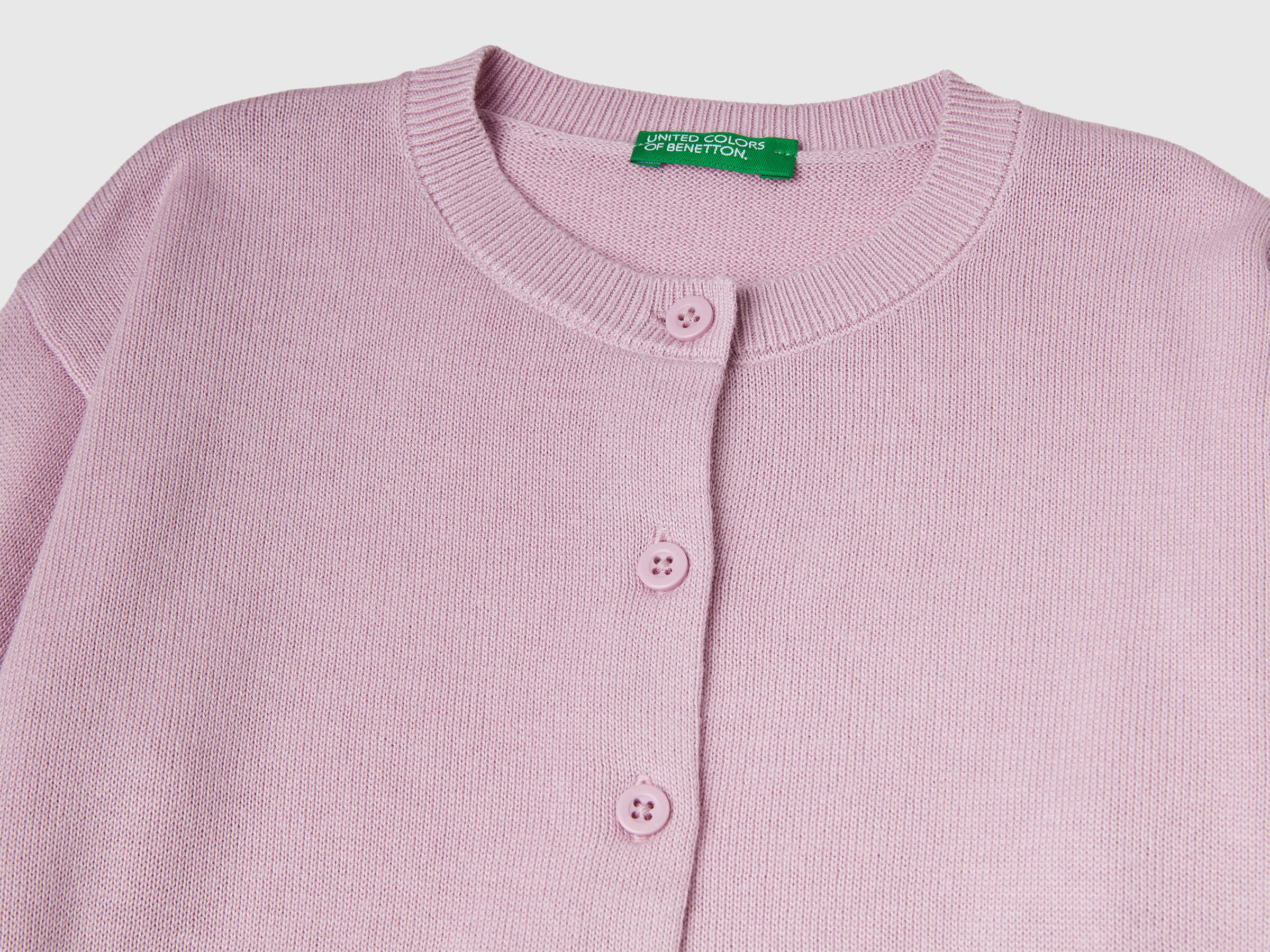 Cardigan à col rond en pur coton – Image 3