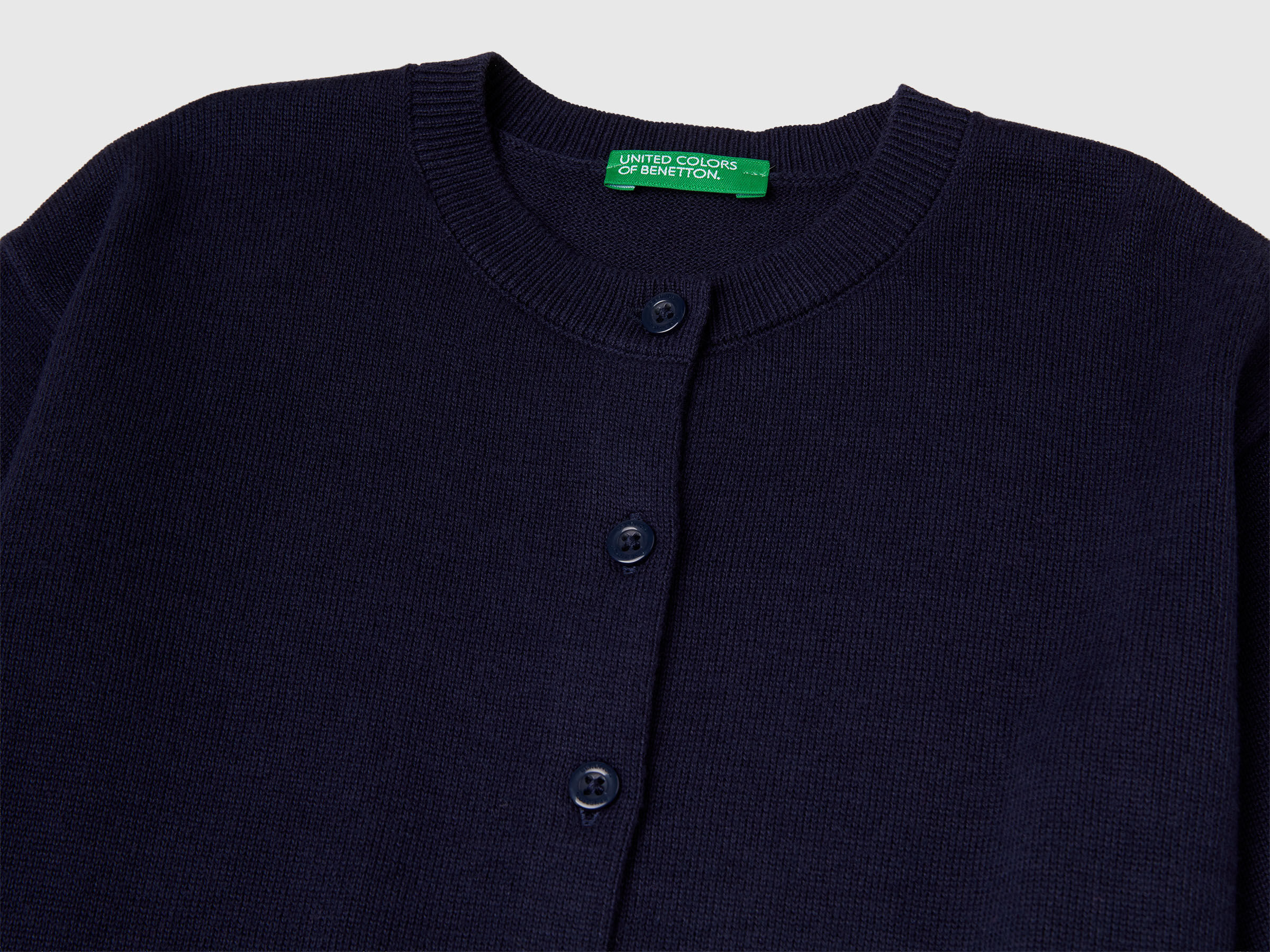 Cardigan à col rond en pur coton – Image 3