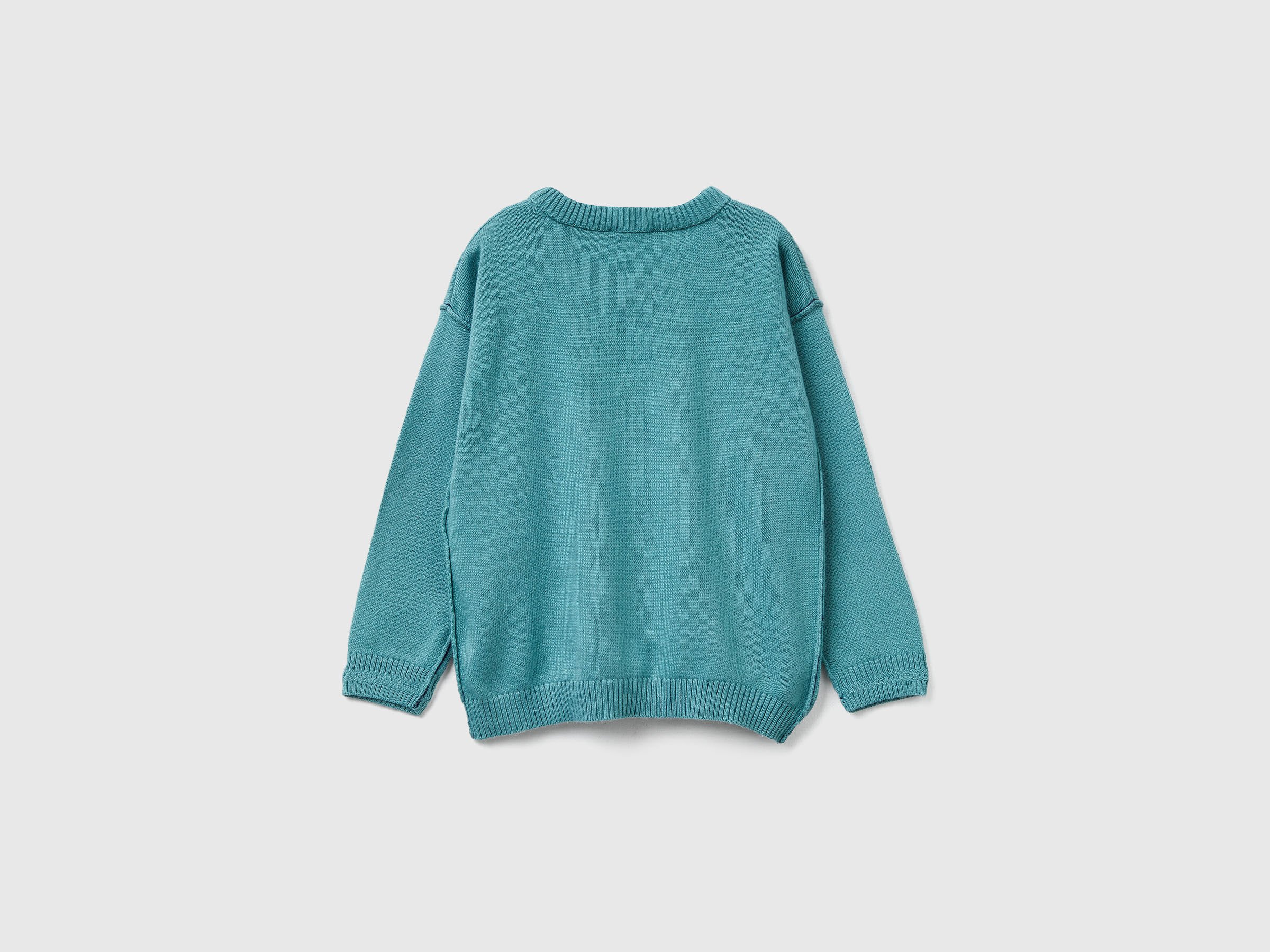 Pull col rond avec broderie – Image 2