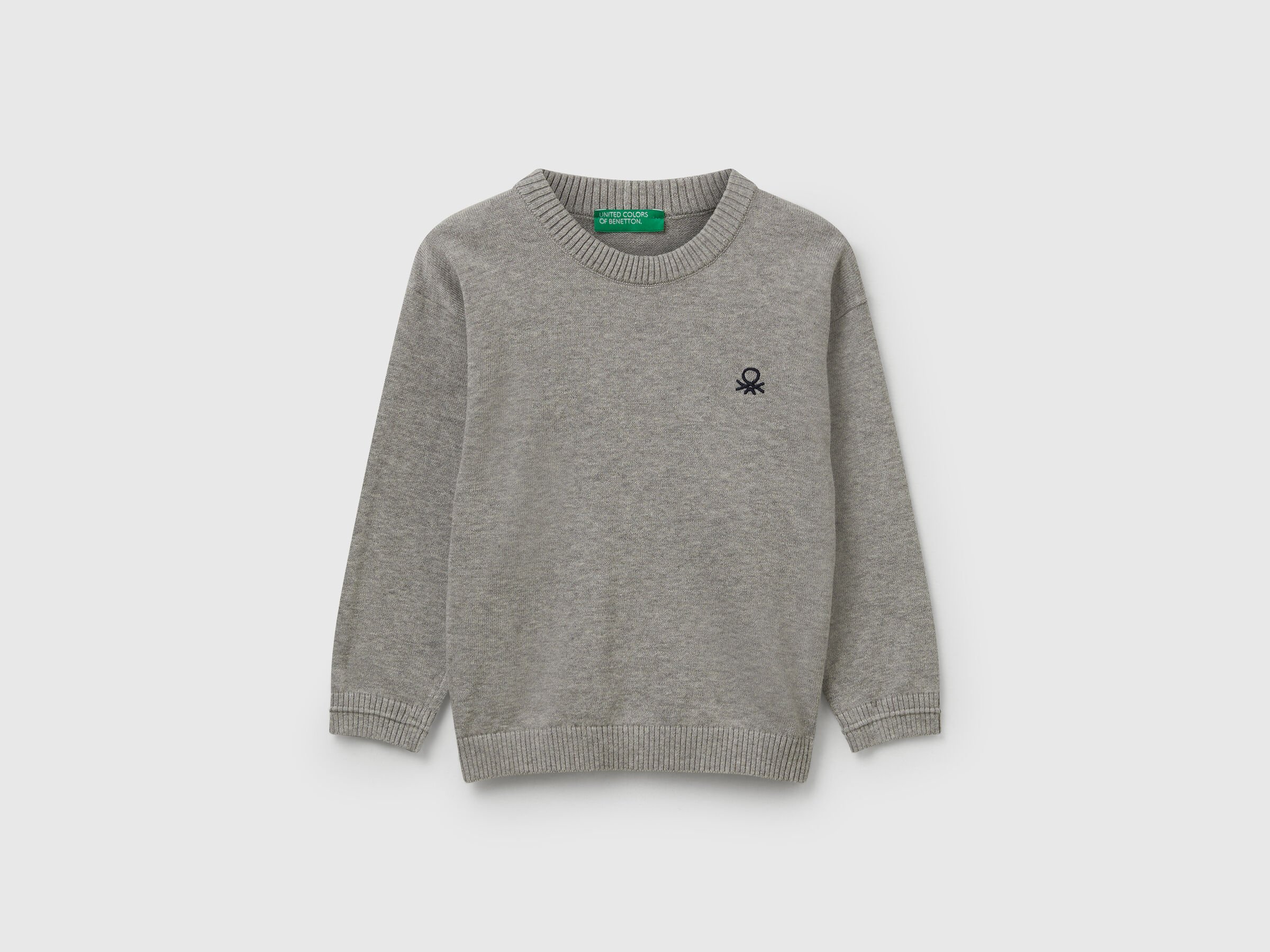 Pull en pur coton avec logo Pull en pur coton avec logo