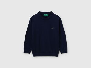 Pull en pur coton avec logo Pull en pur coton avec logo
