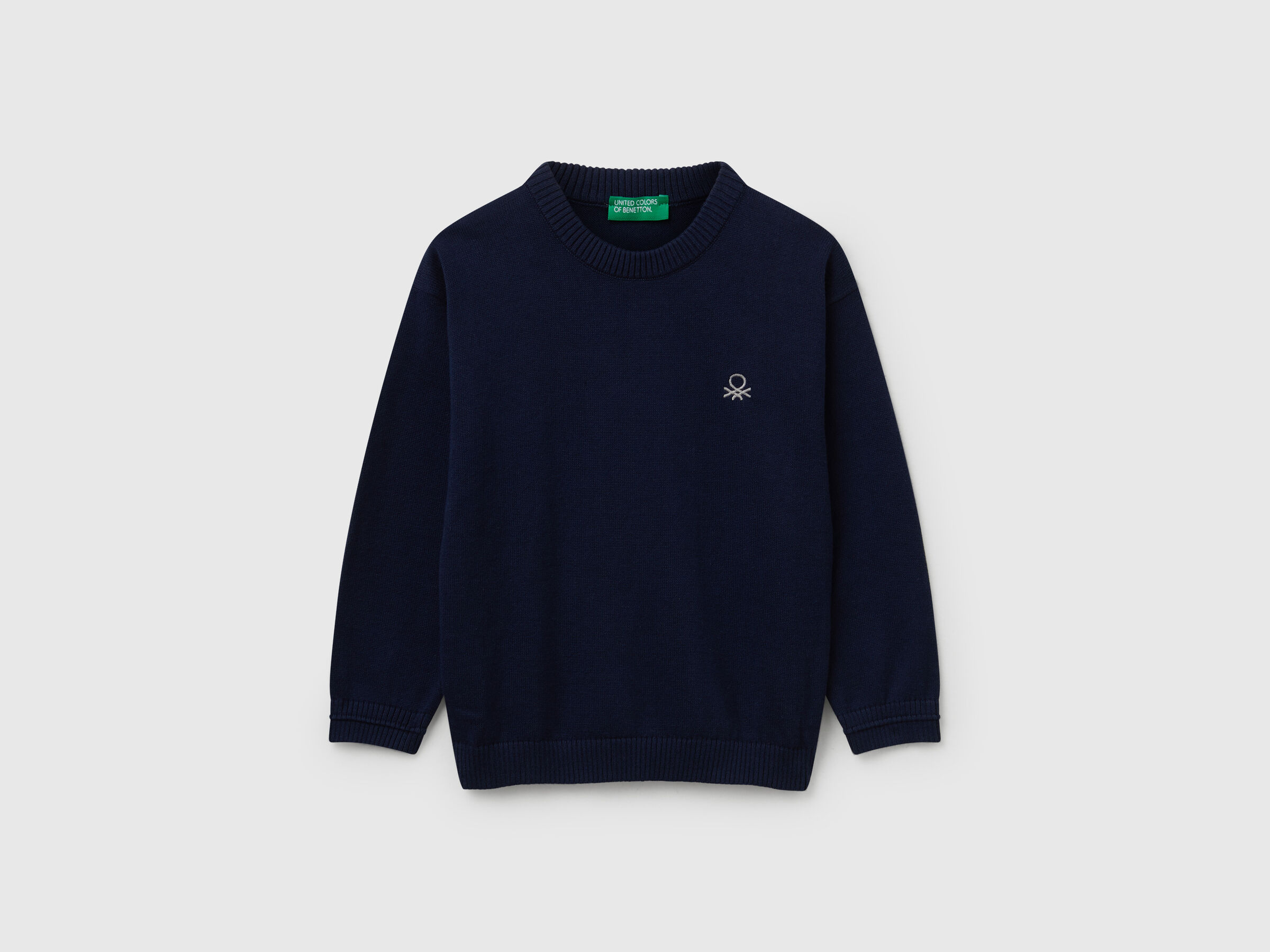 Pull en pur coton avec logo Pull en pur coton avec logo