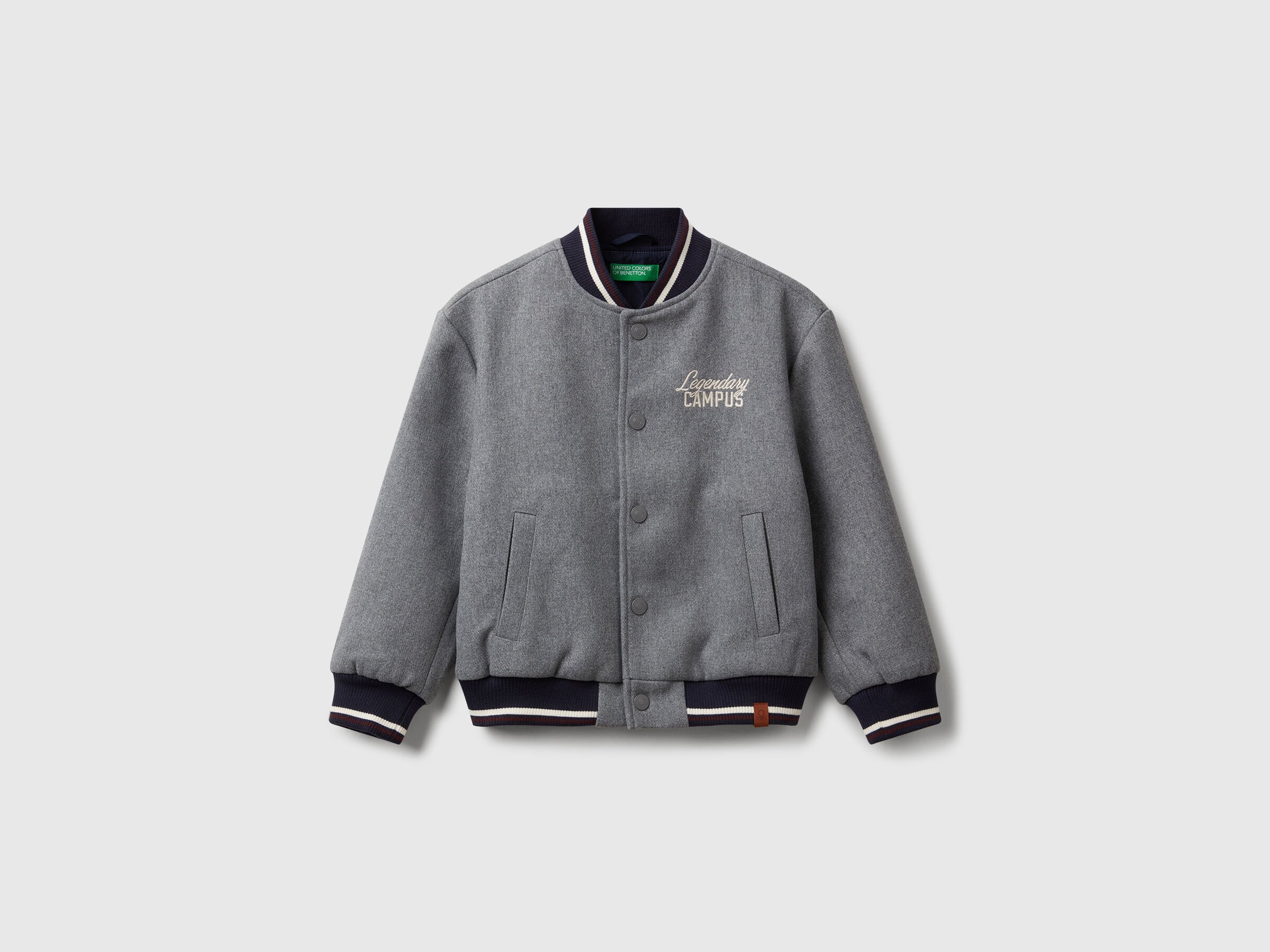 Blouson aviateur en laine mélangée Blouson aviateur en laine mélangée