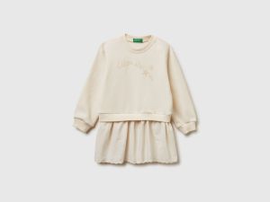 Robe en sweat et velours Robe en sweat et velours