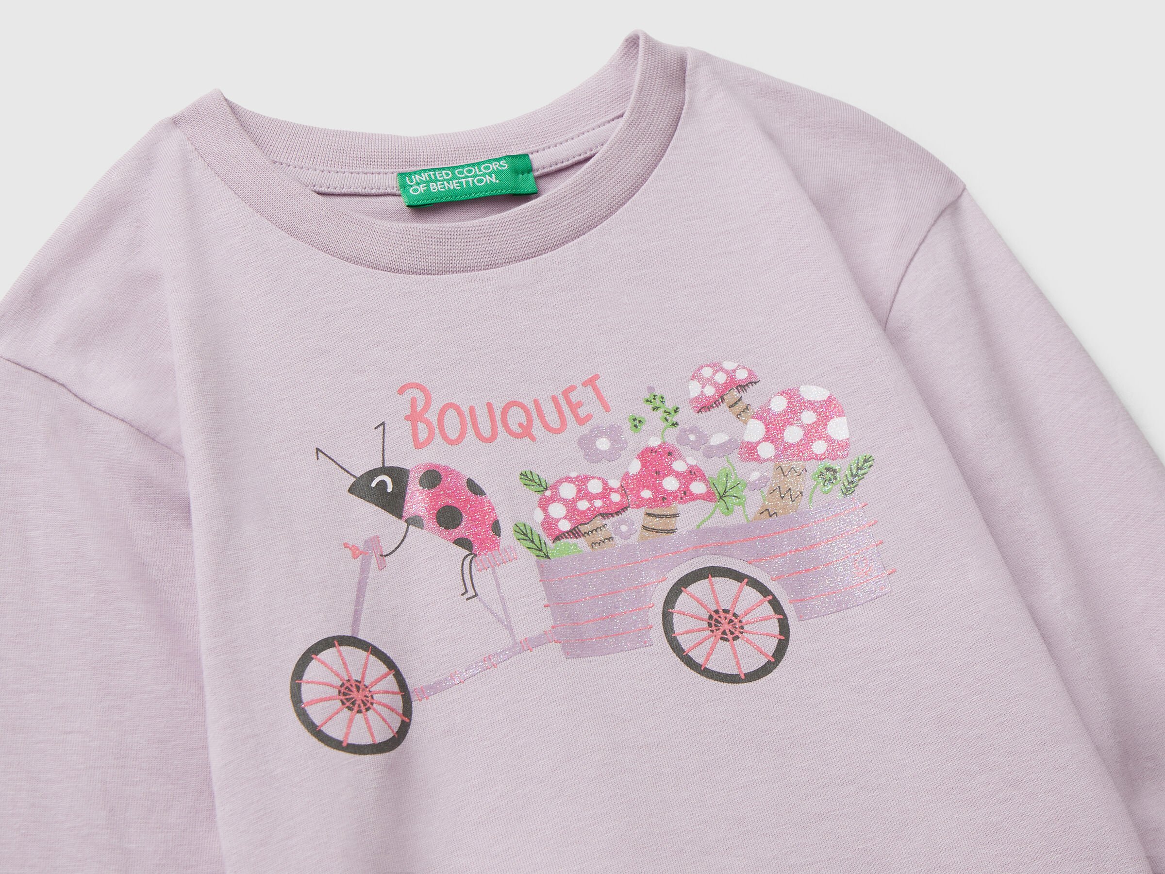 T-shirt en coton avec imprimé pailleté – Image 3