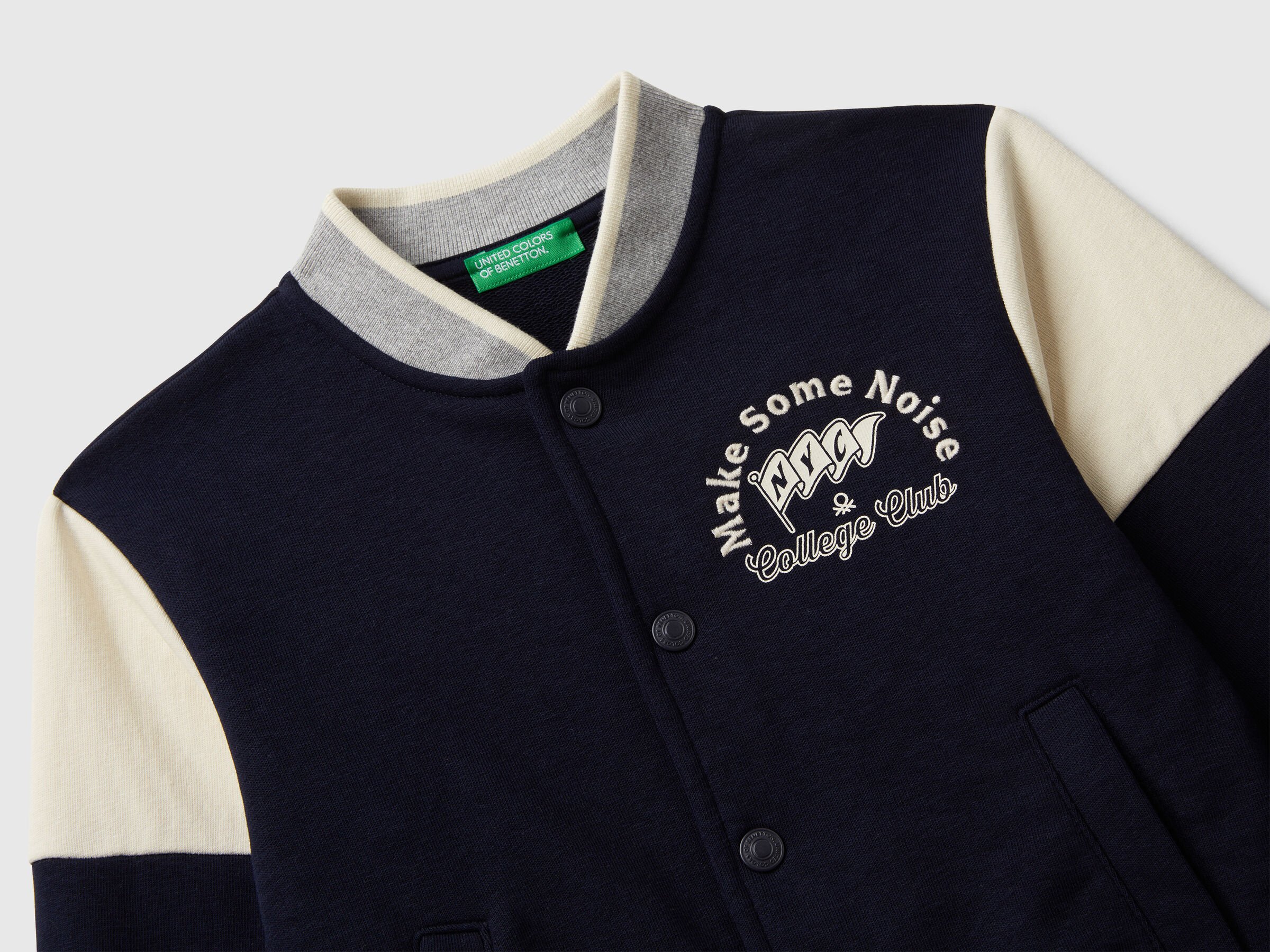 Blouson aviateur en polaire avec imprimé et broderie – Image 3