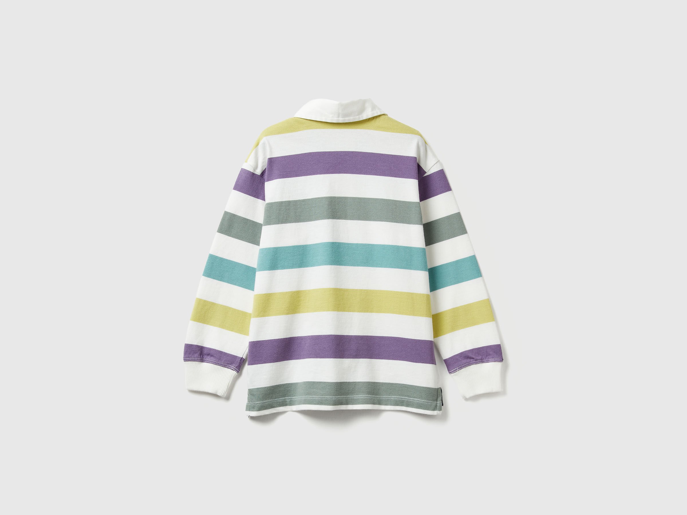 Polo de rugby en coton rayé – Image 2