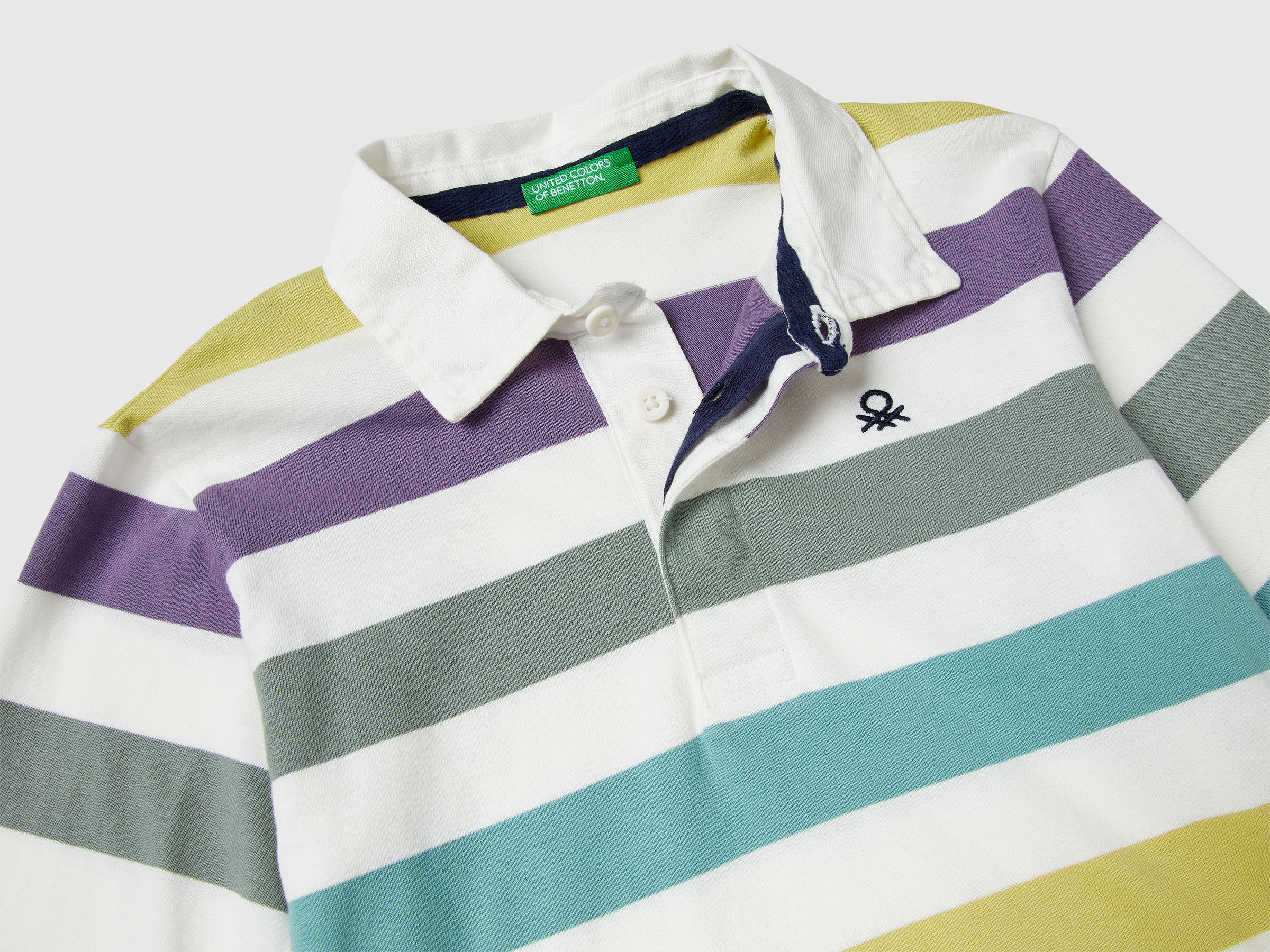 Polo de rugby en coton rayé – Image 3