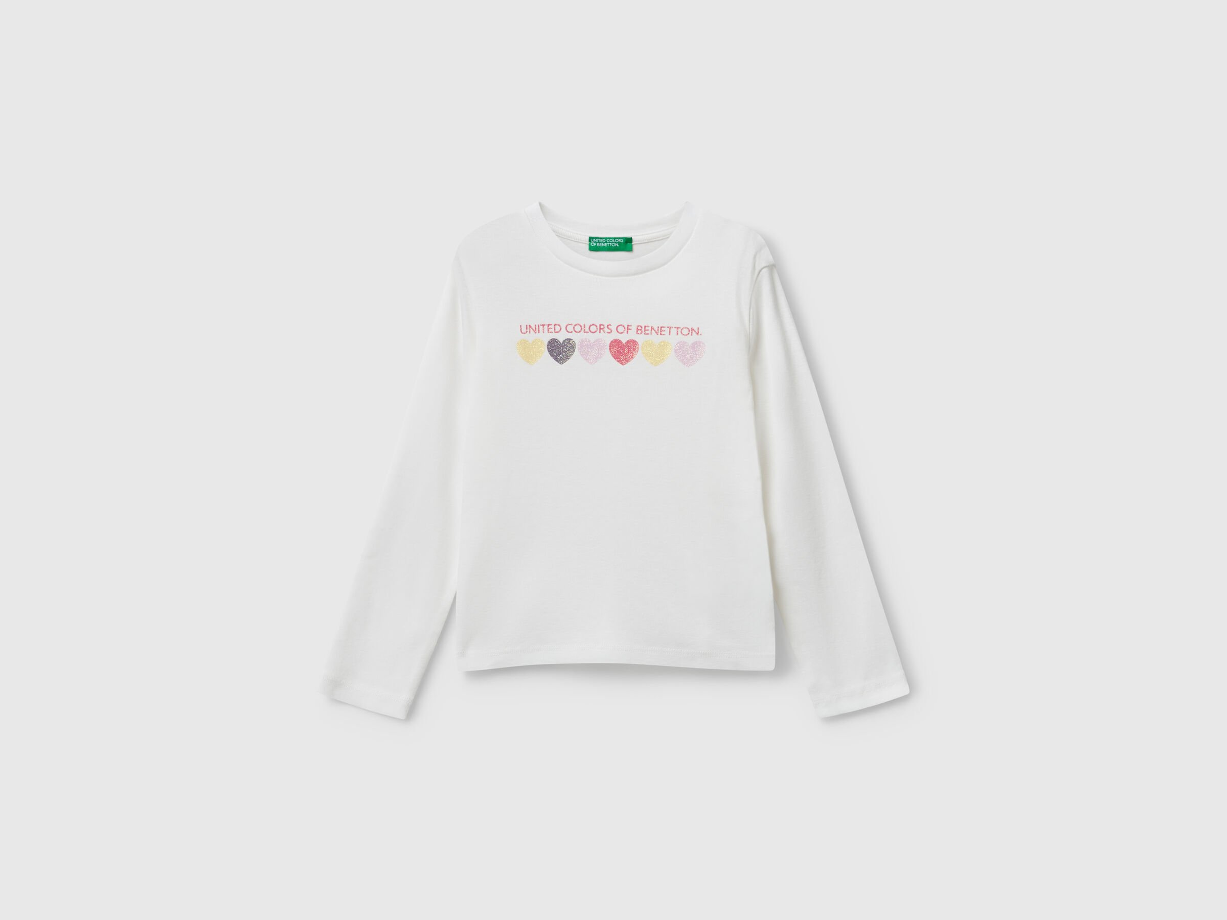 T-shirt en coton avec logo pailleté T-shirt en coton avec logo pailleté
