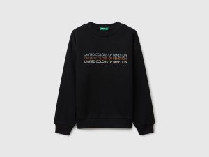 Sweat-shirt à imprimé logo pailleté Sweat-shirt à imprimé logo pailleté