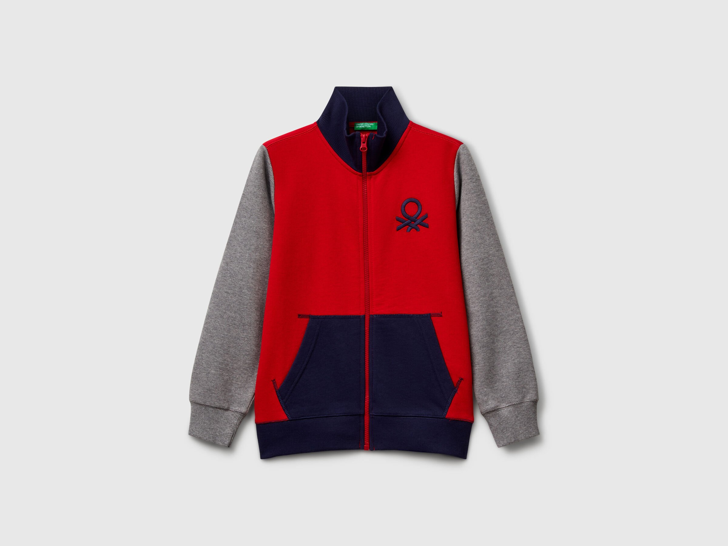 Sweat-shirt zippé en pur coton Sweat-shirt zippé en pur coton