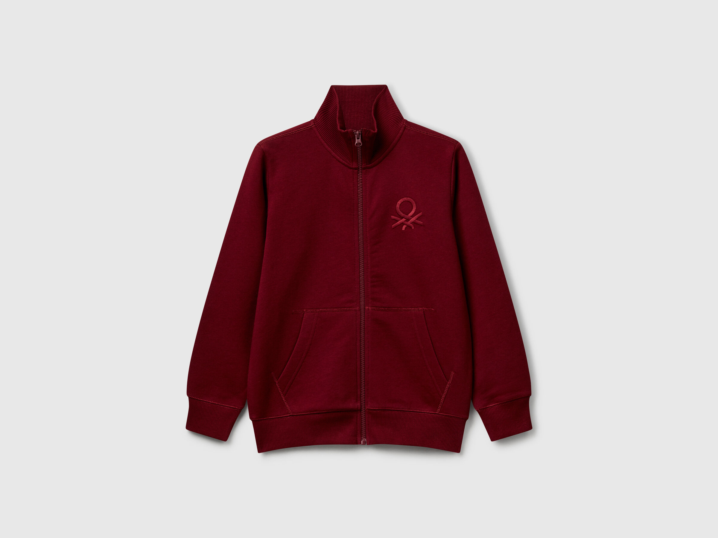 Sweat-shirt zippé en pur coton Sweat-shirt zippé en pur coton