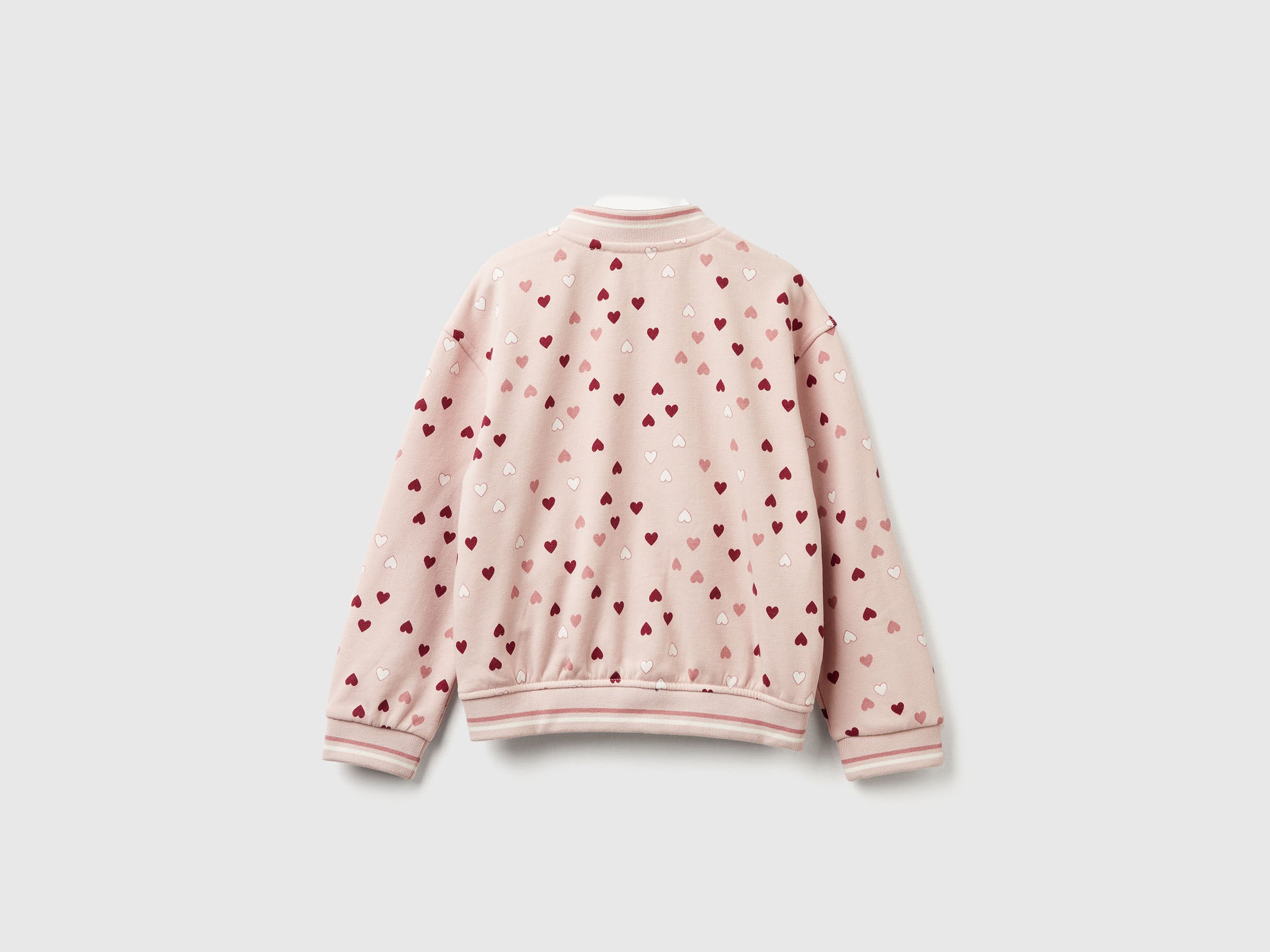 Blouson aviateur en polaire avec imprimé cœur – Image 2