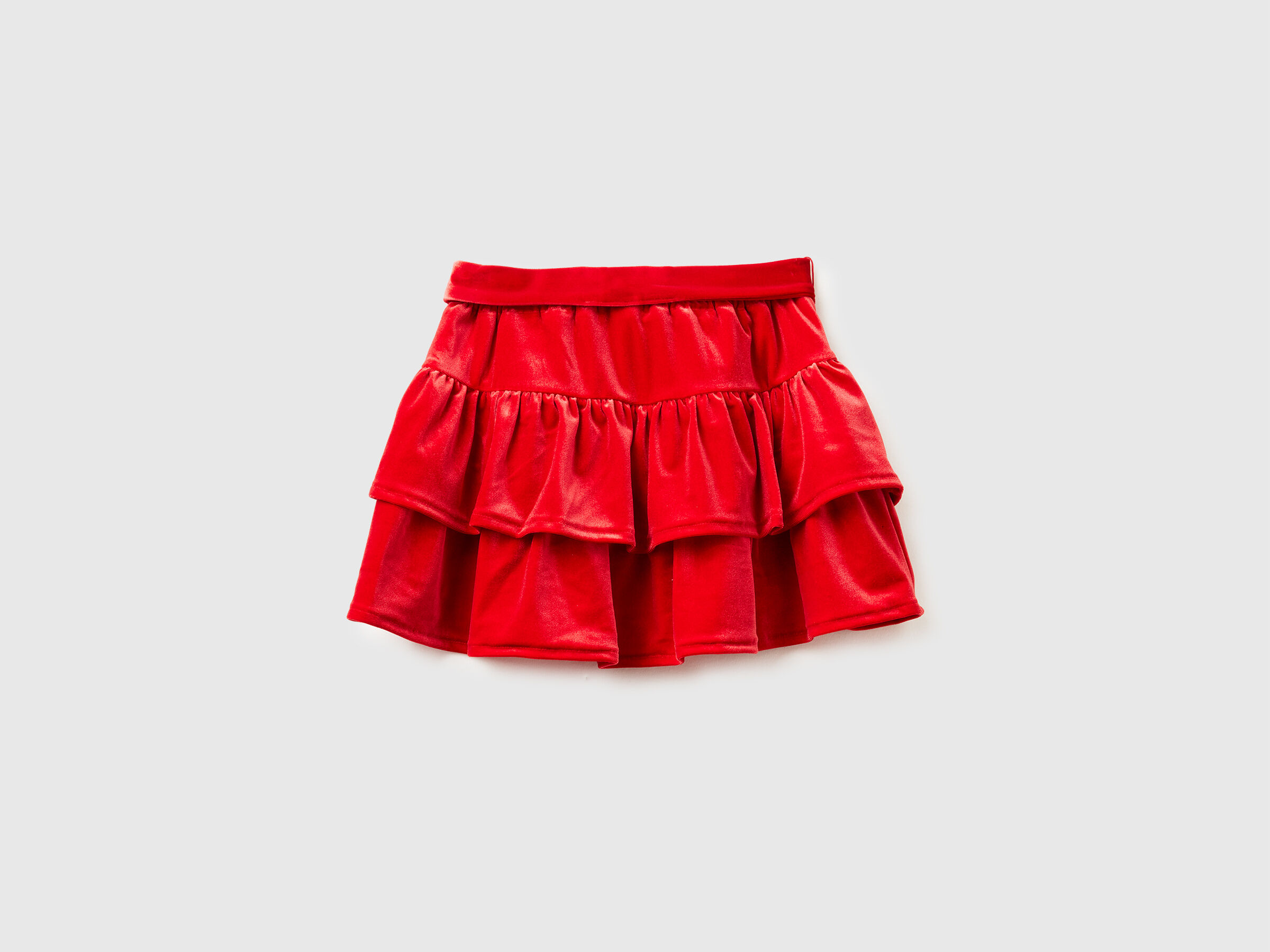 Jupe à volants en velours – Image 2