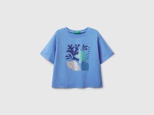 T-shirt avec imprimé pailleté T-shirt avec imprimé pailleté