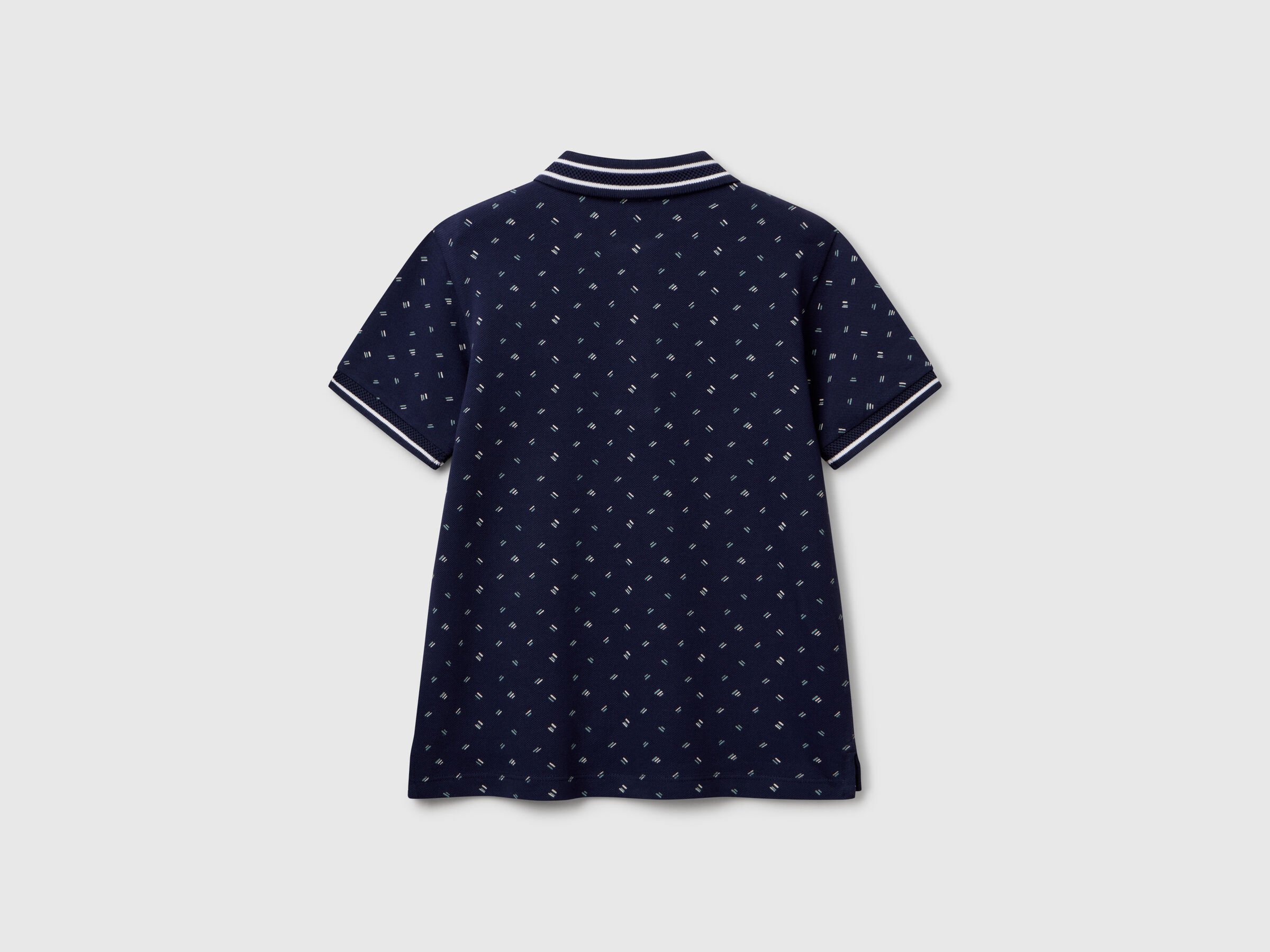 Polo à micro motif en pur coton – Image 2