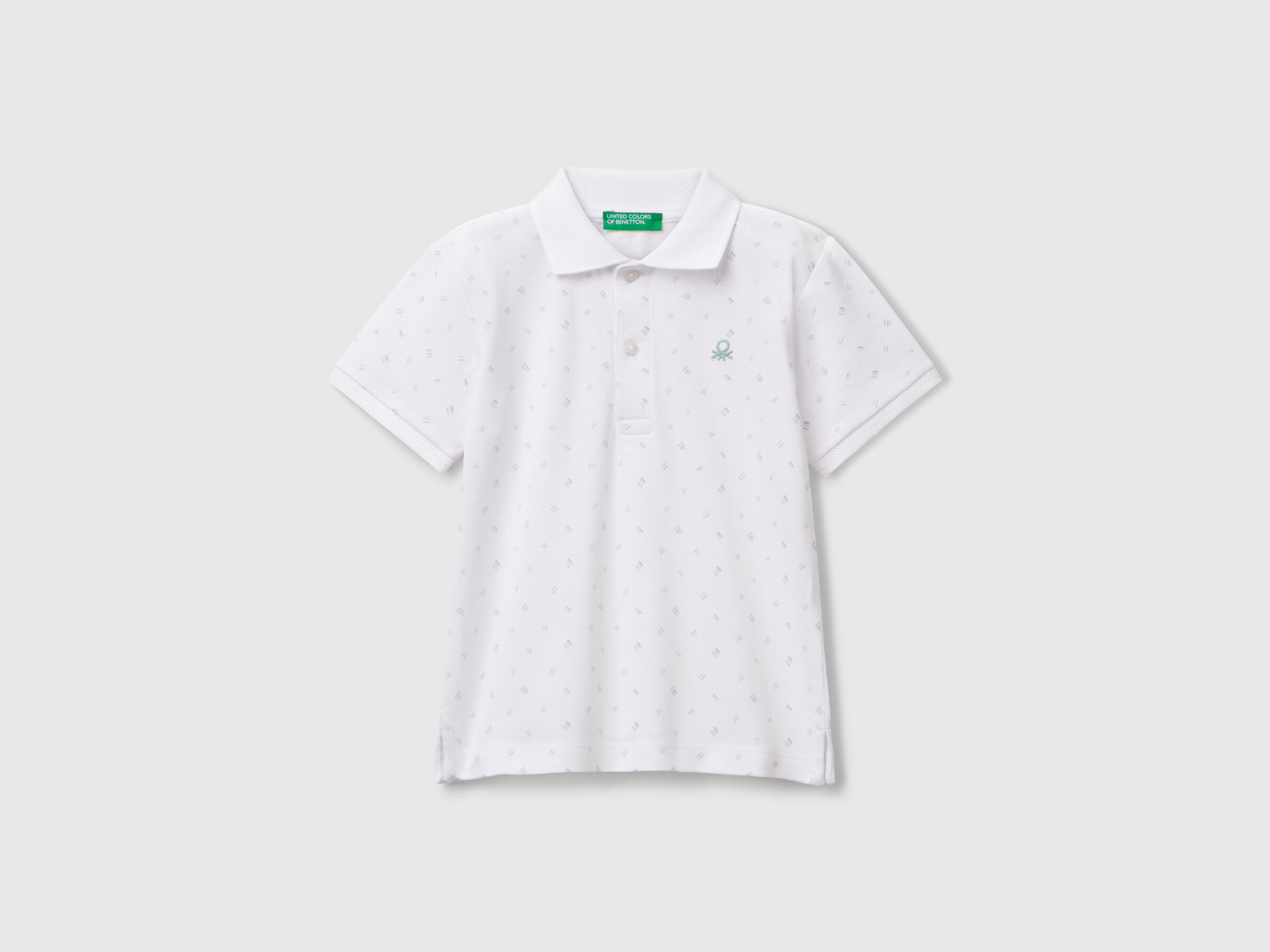 Polo à micro motif en pur coton Polo à micro motif en pur coton