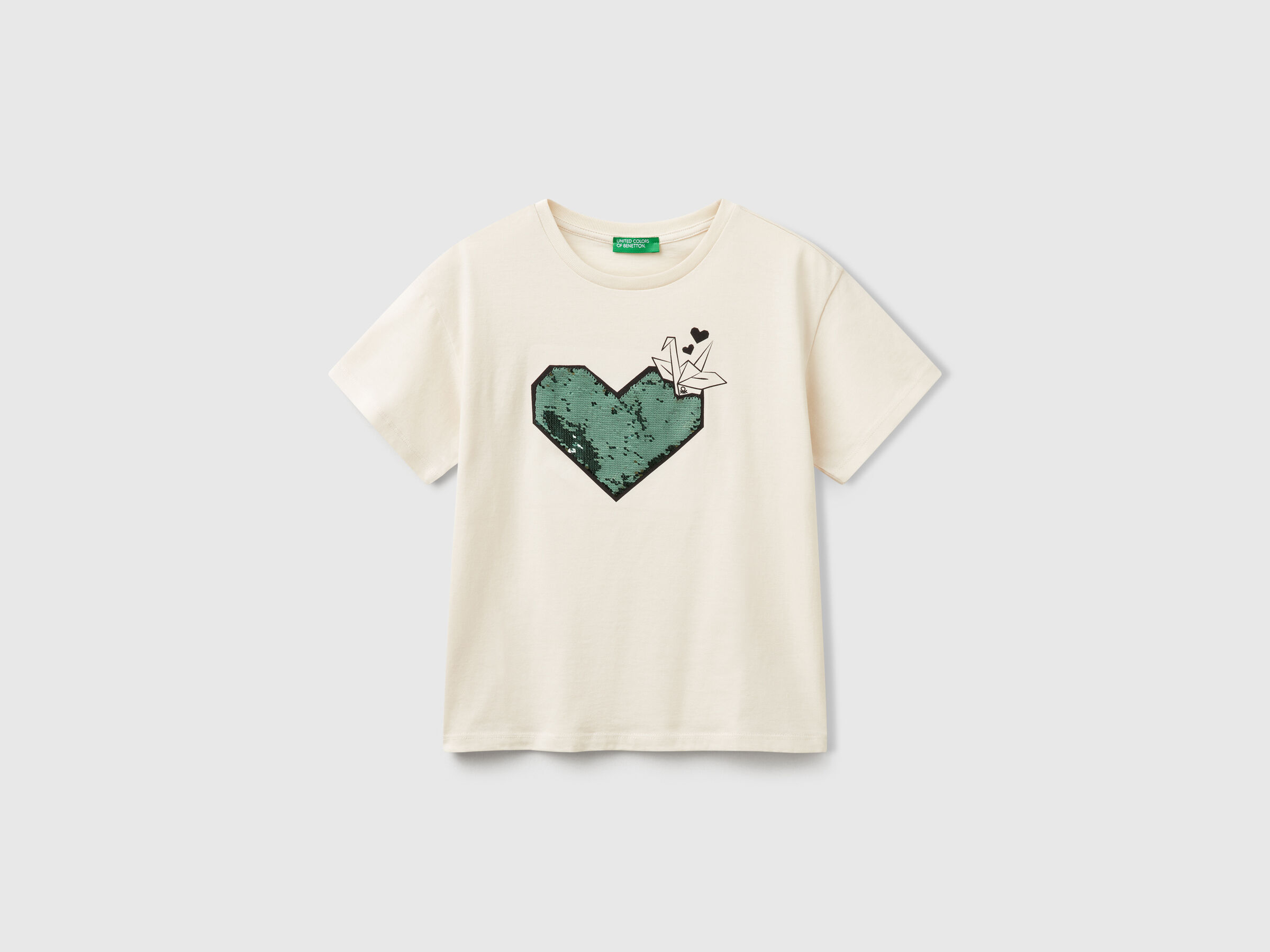 T-shirt avec imprimé et paillettes T-shirt avec imprimé et paillettes