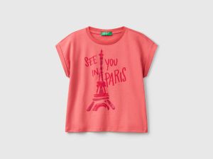 T-shirt coupe boxy avec imprimé et paillettes T-shirt coupe boxy avec imprimé et paillettes
