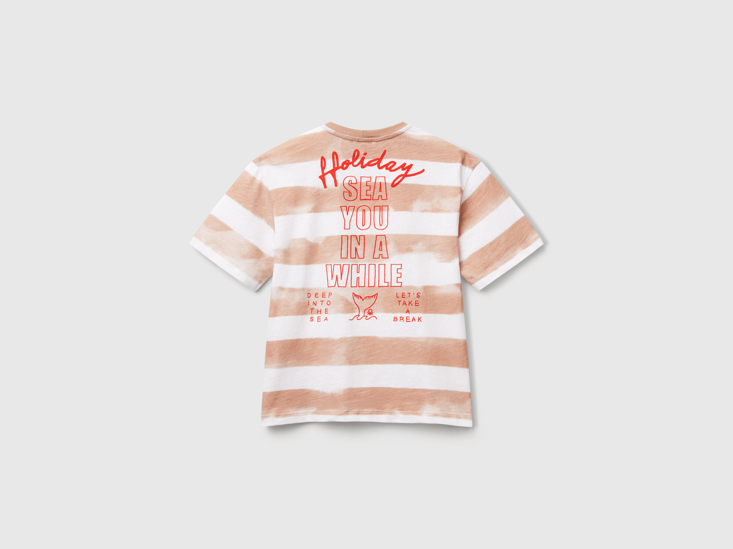 T-shirt rayé avec imprimé devant et dos – Image 2