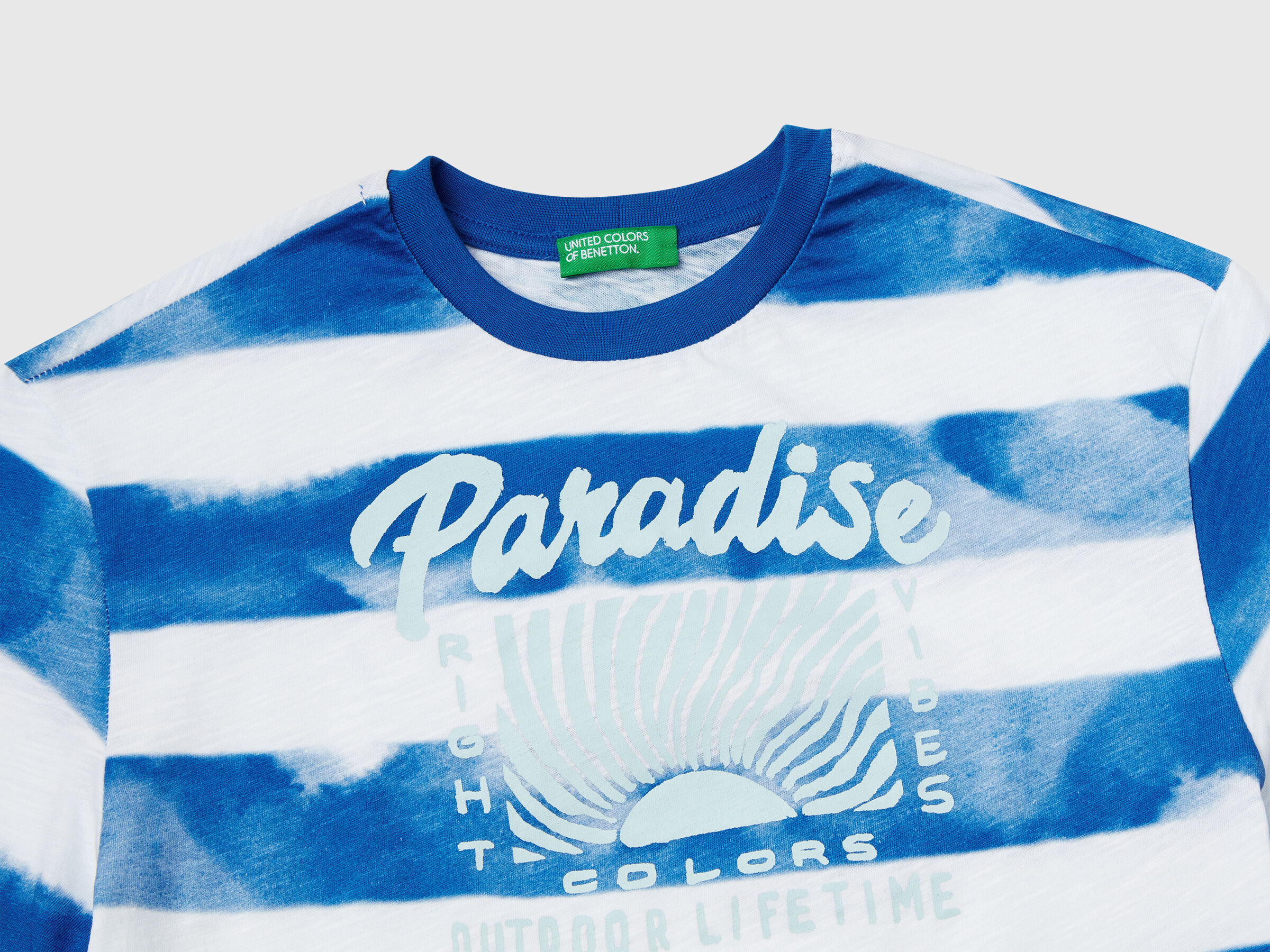 T-shirt rayé avec imprimé devant et dos – Image 3