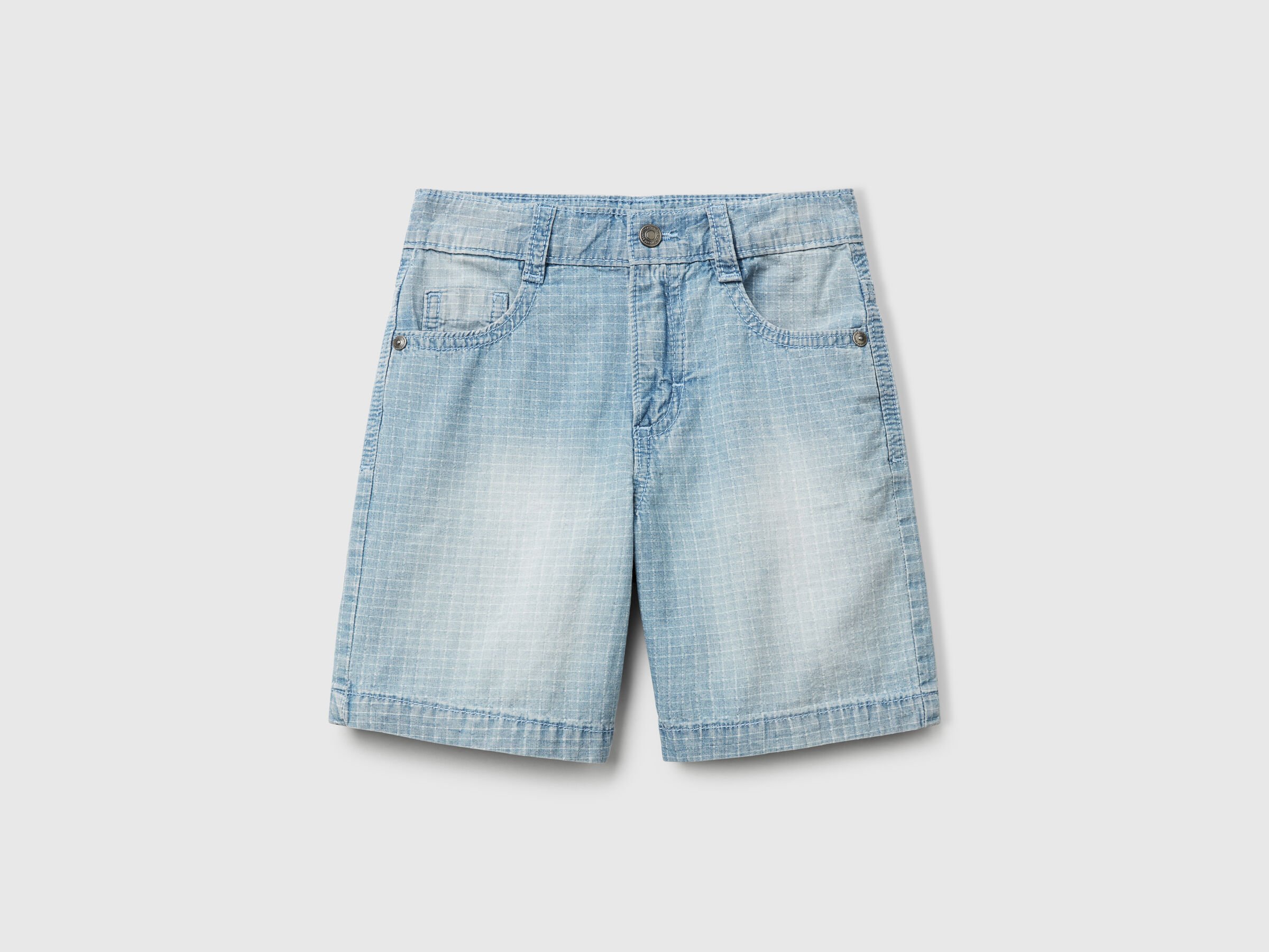 Pantalon court droit à carreaux Pantalon court droit à carreaux