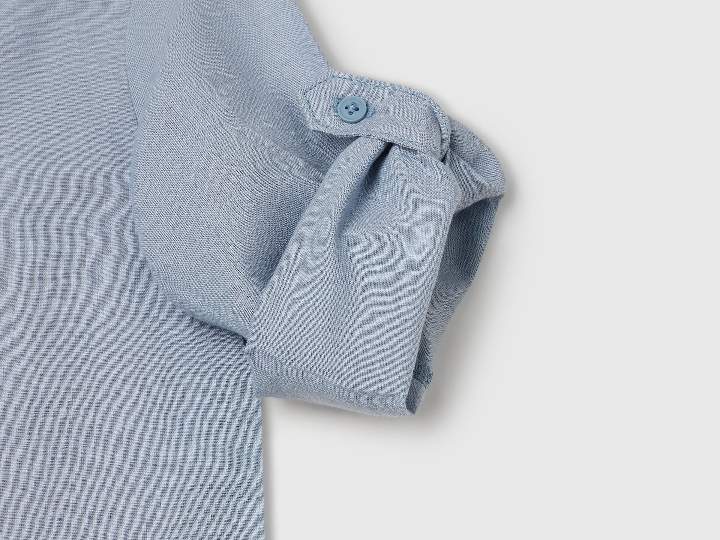 Chemise mandarine en lin mélangé – Image 3
