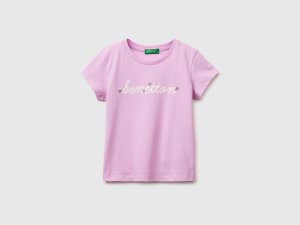 T-shirt à imprimé pailleté T-shirt à imprimé pailleté