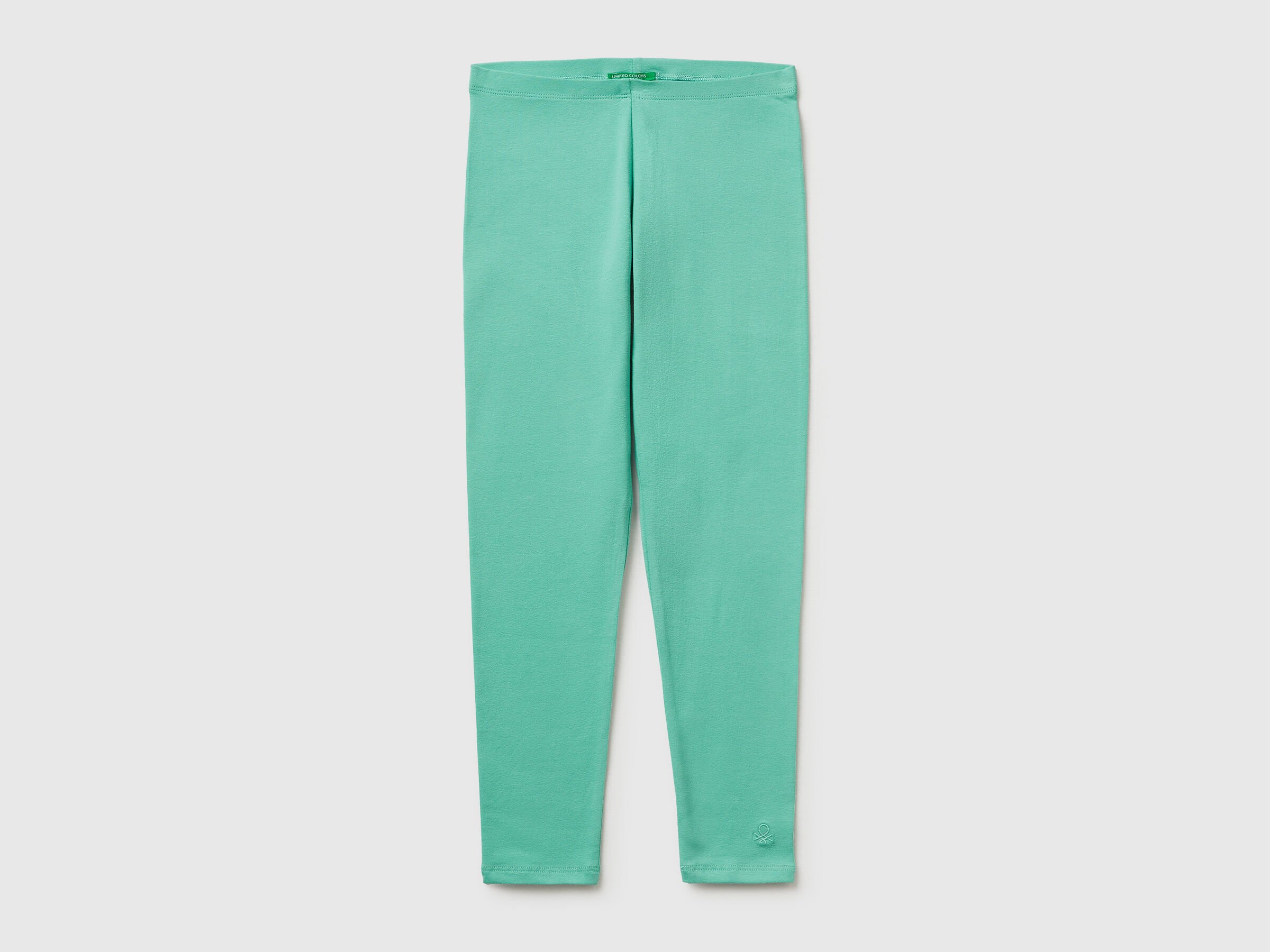Leggings en coton stretch avec logo Leggings en coton stretch avec logo