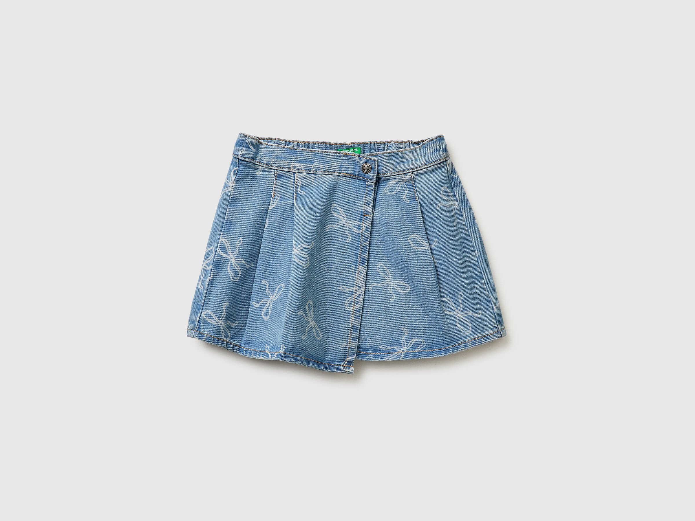 Jupe en jean imprimée nœud Jupe en jean imprimée nœud