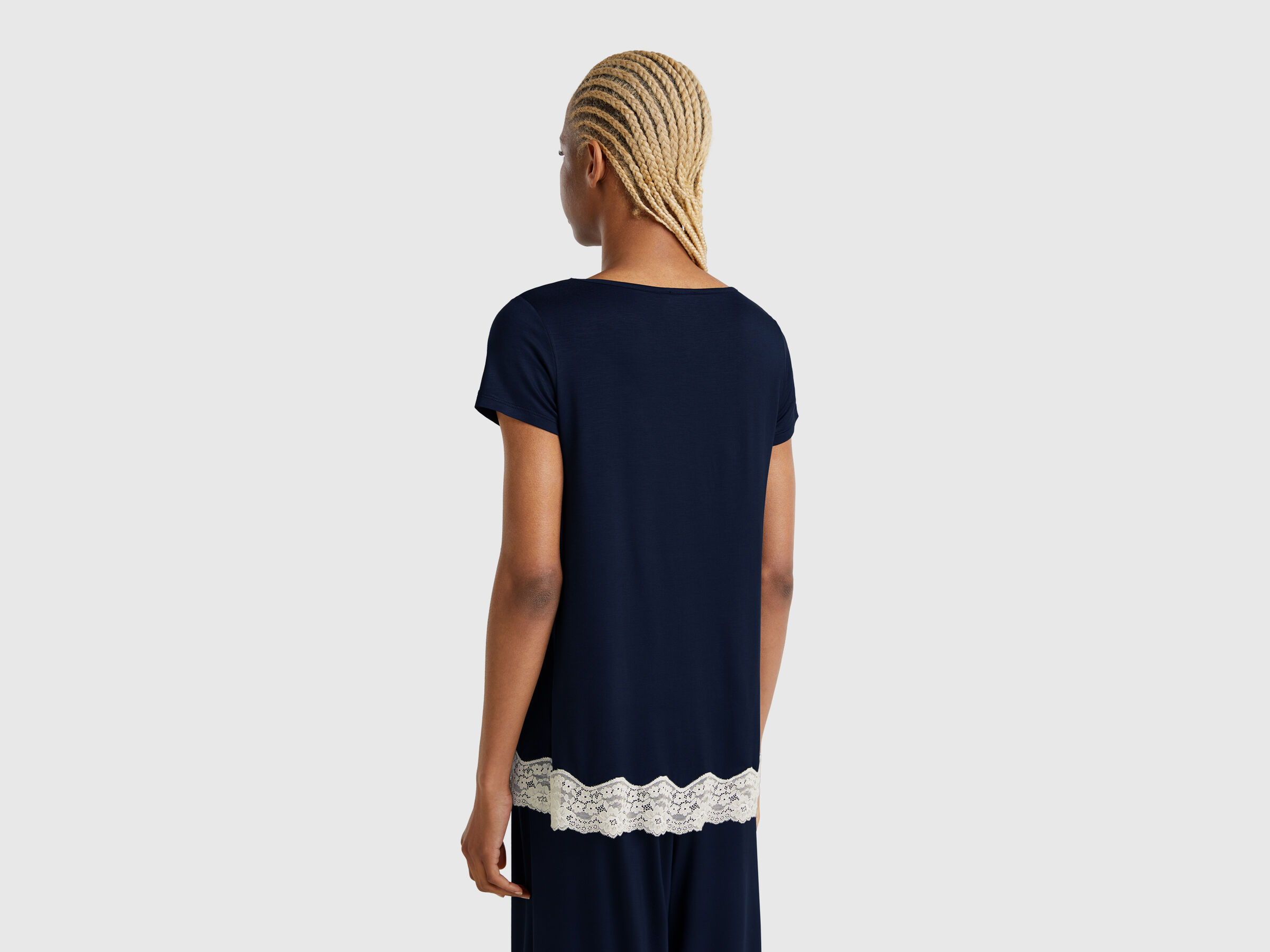 Chemise fluide bord dentelle – Image 2