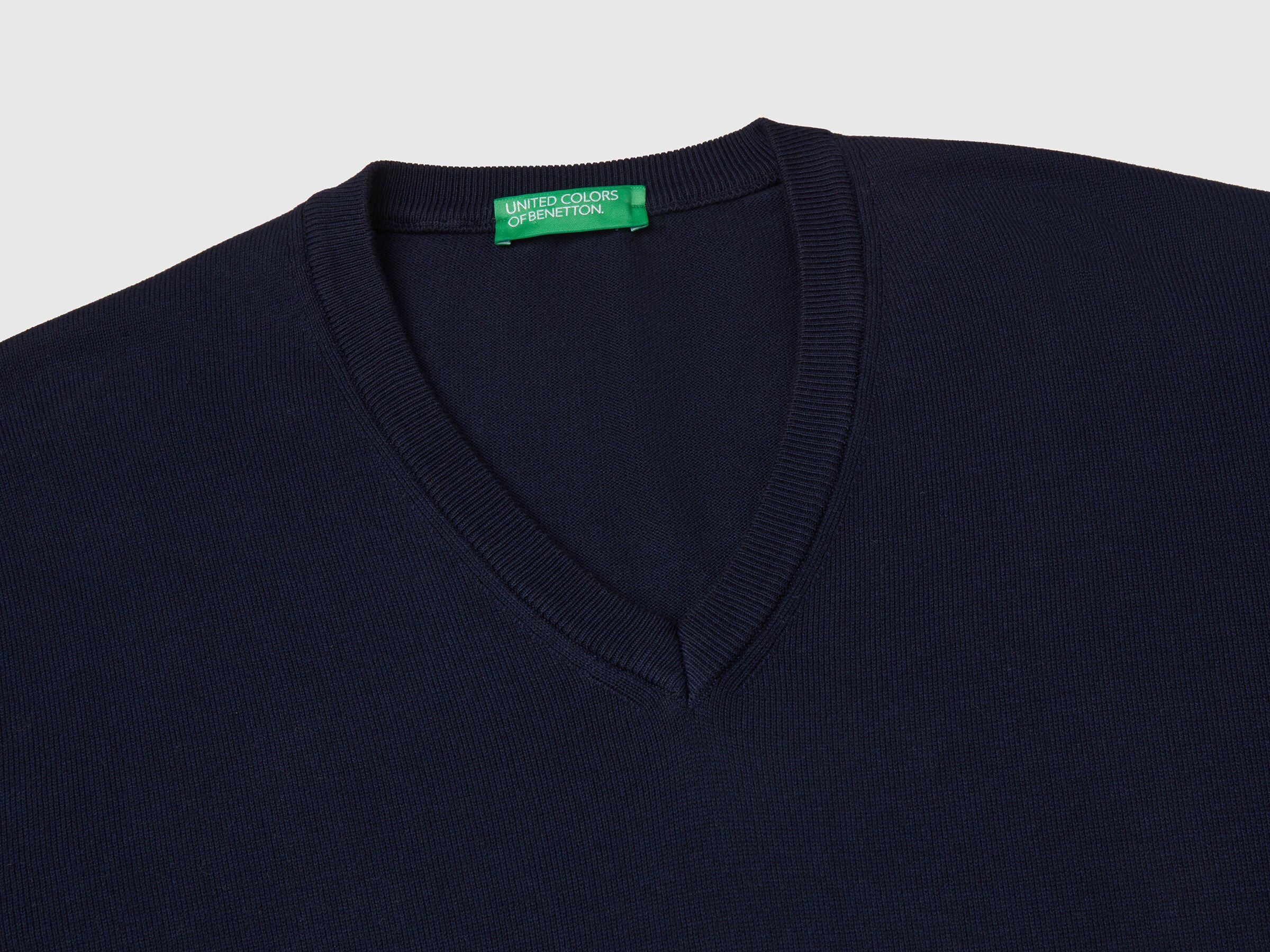 Pull en pur coton à col V – Image 3