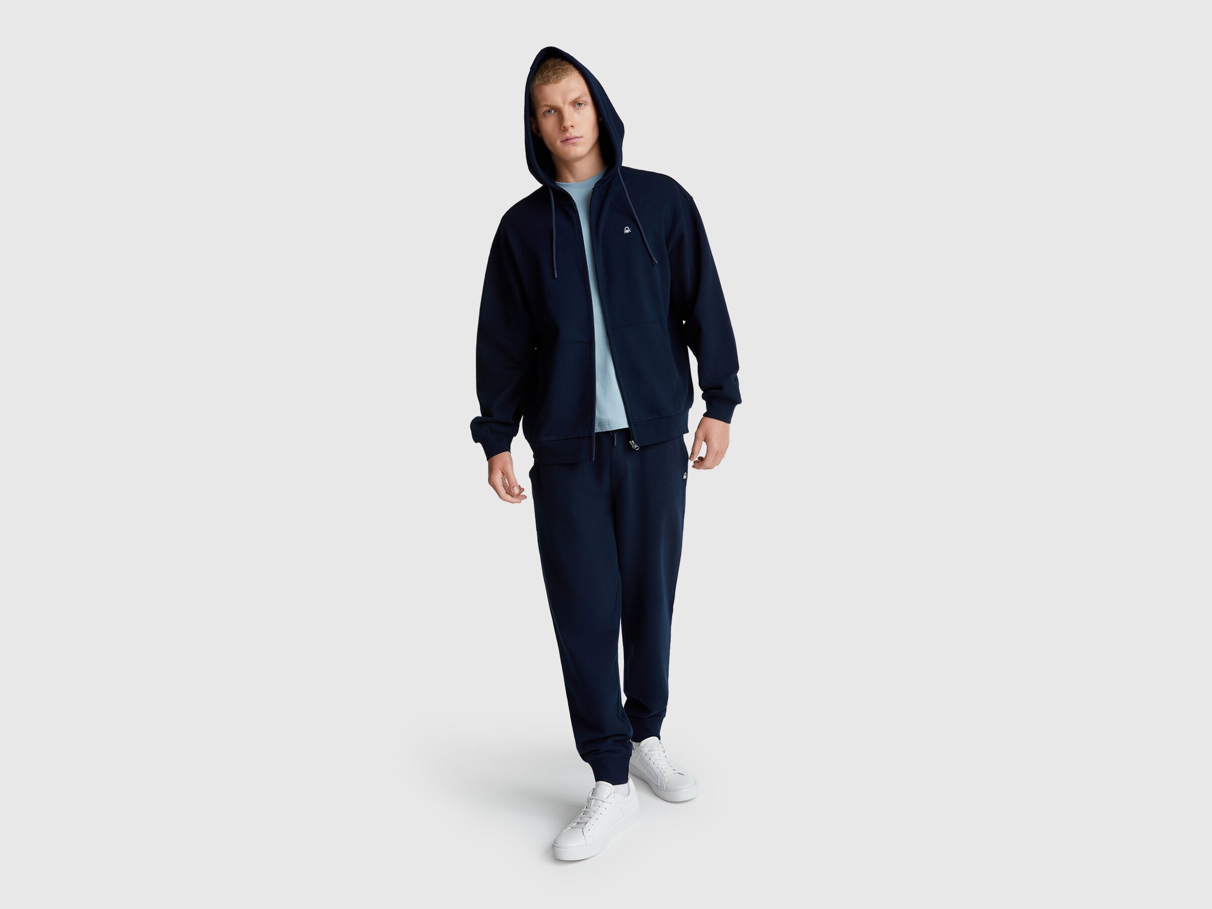 Sweat zippé en coton à capuche – Image 3