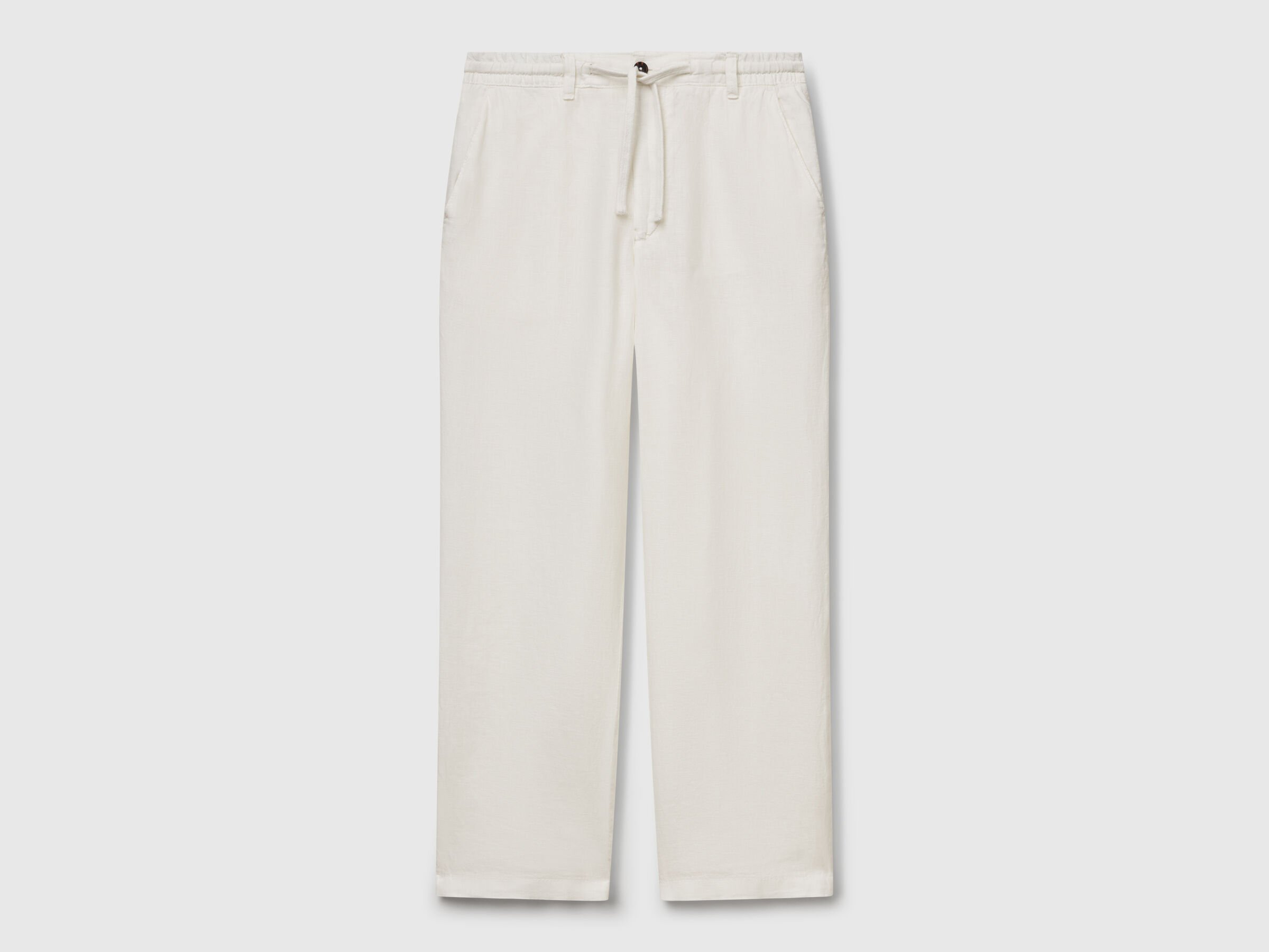 Pantalon à cordon de serrage en pur lin Pantalon à cordon de serrage en pur lin