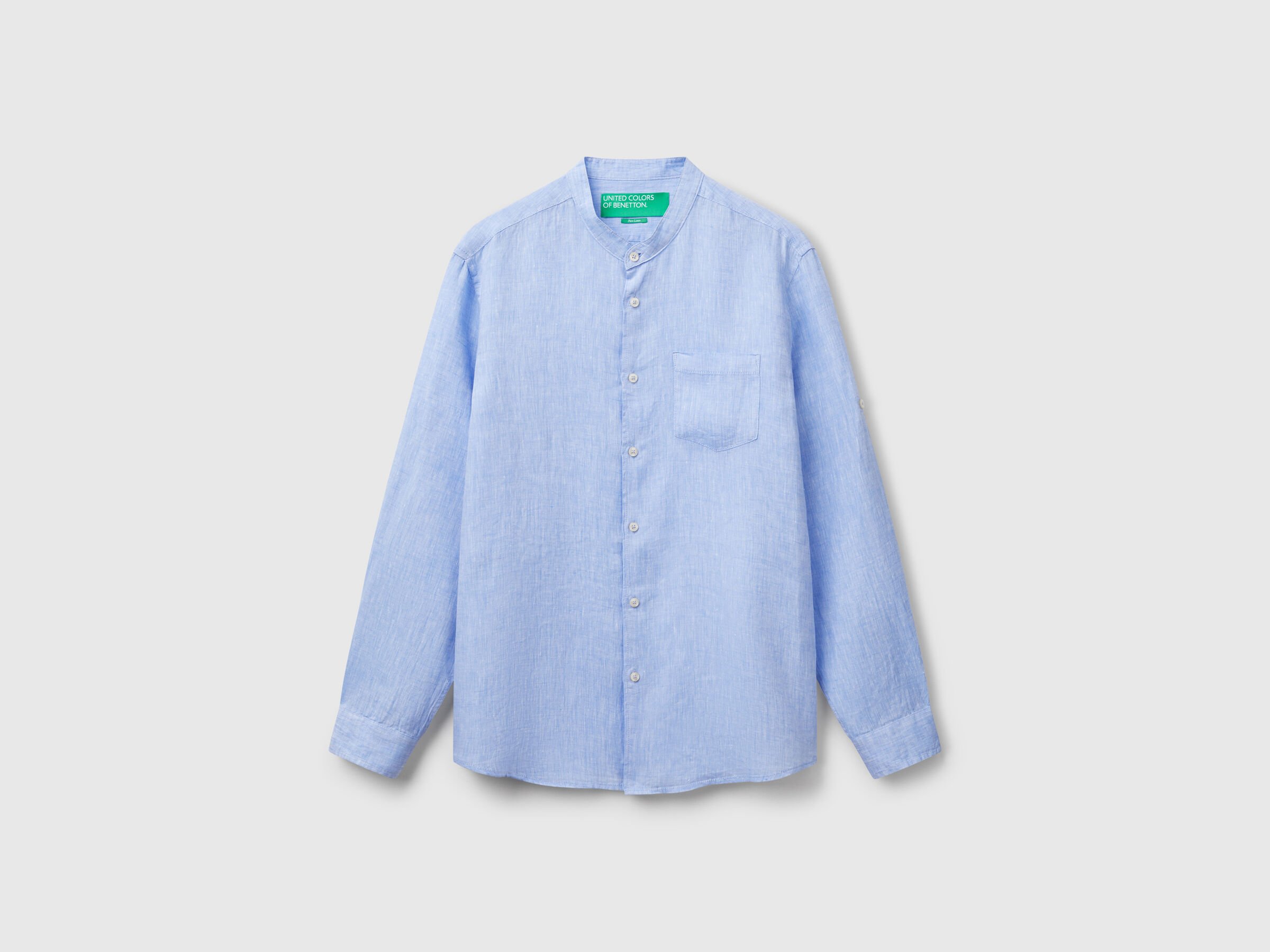 Chemise en lin avec col mao Chemise en lin avec col mao