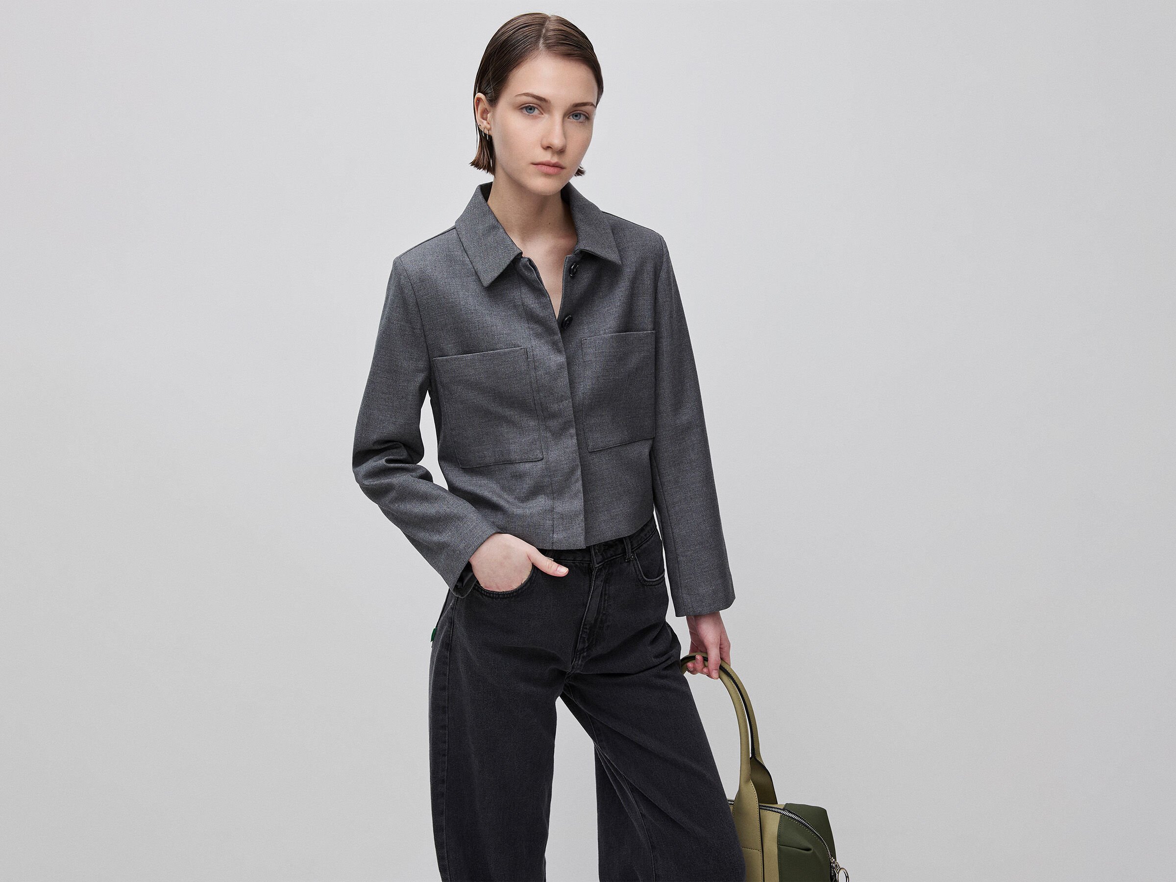 Veste courte à poches Veste courte à poches