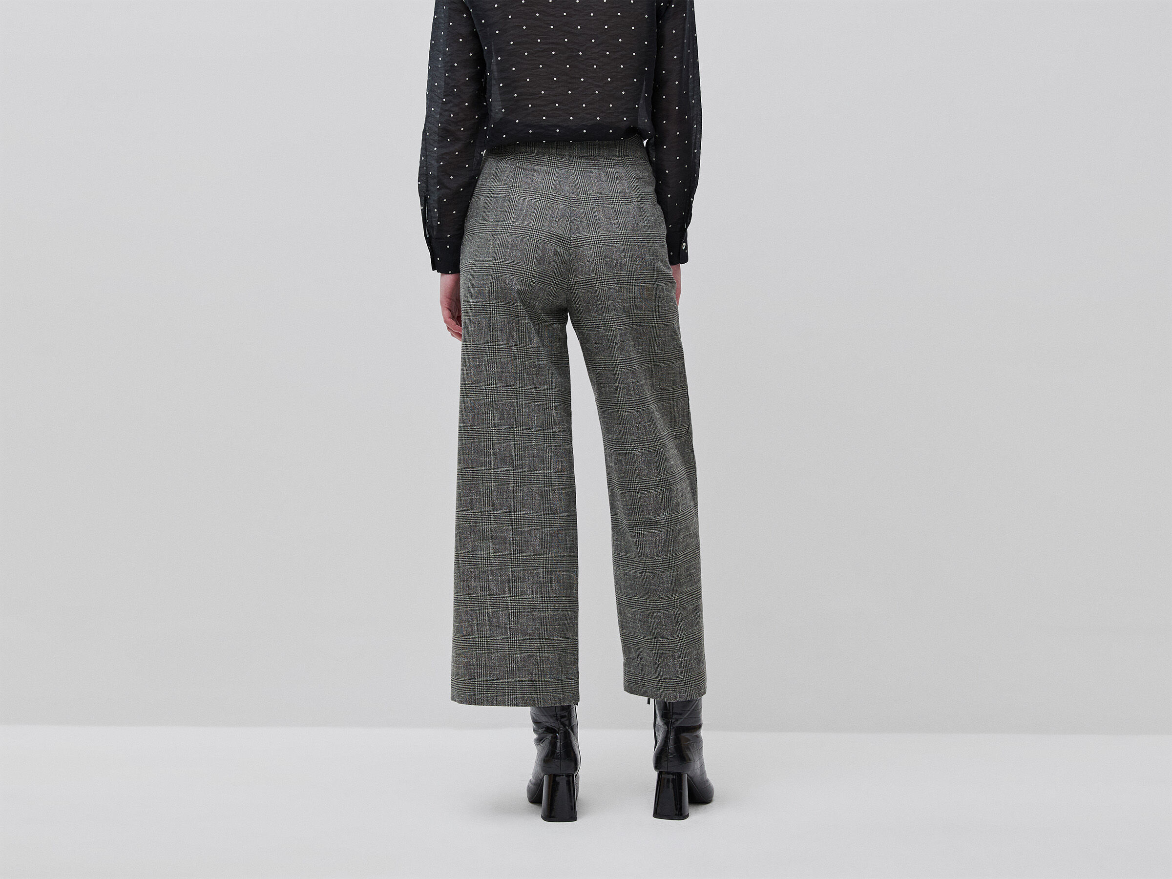 Pantalon palazzo Prince de Galles – Image 2