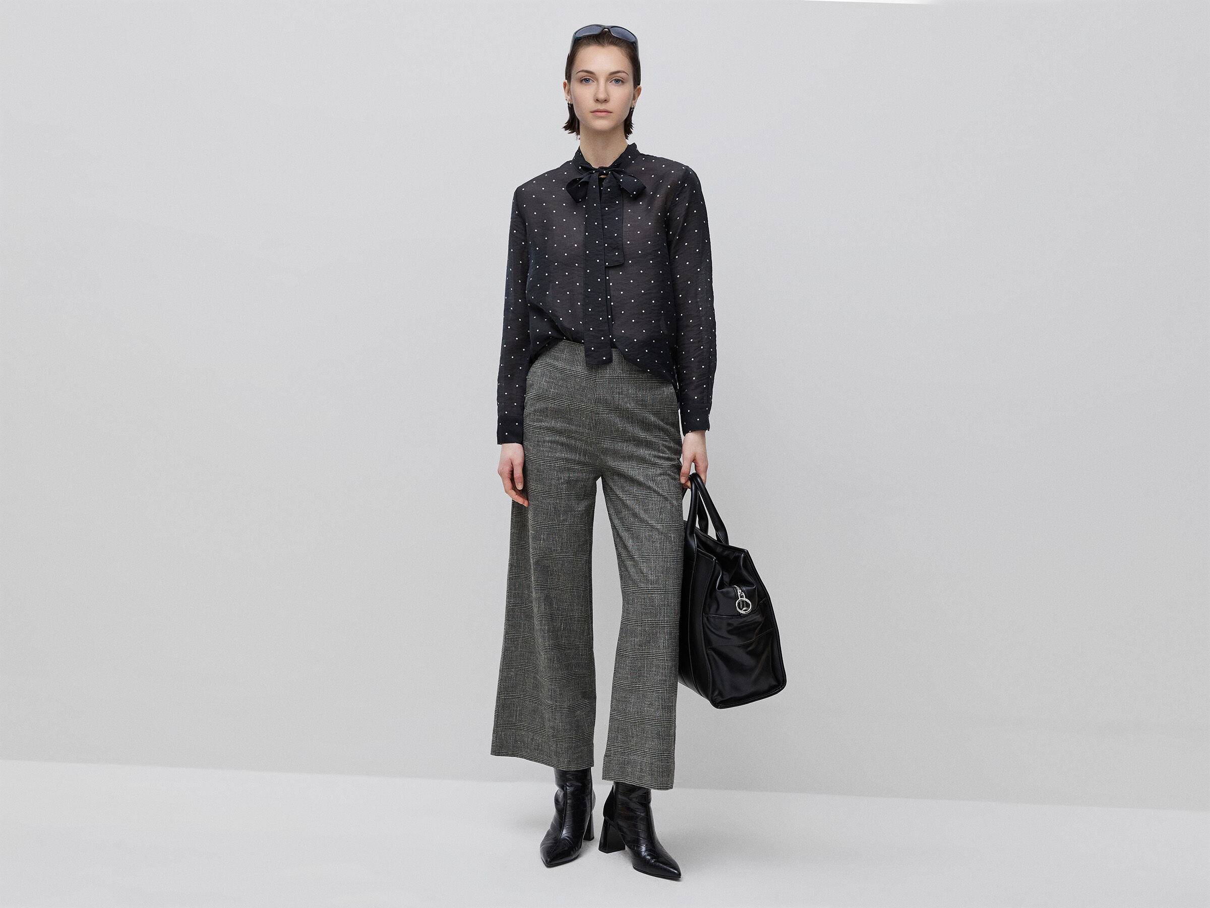 Pantalon palazzo Prince de Galles – Image 3